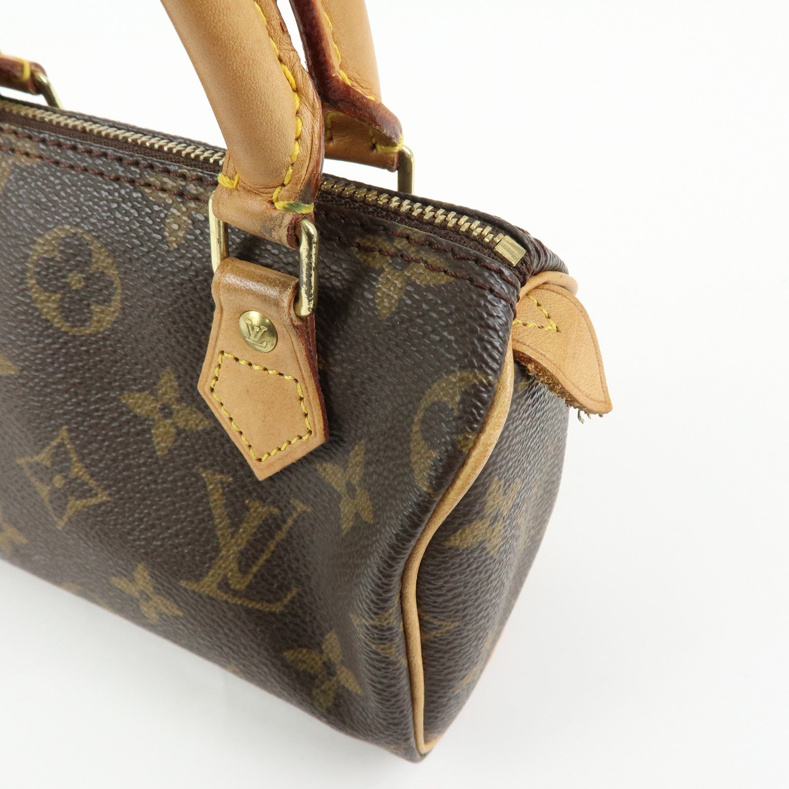 Louis Vuitton Monogram Mini Speedy Hand Shoulder Bag Brown M41534