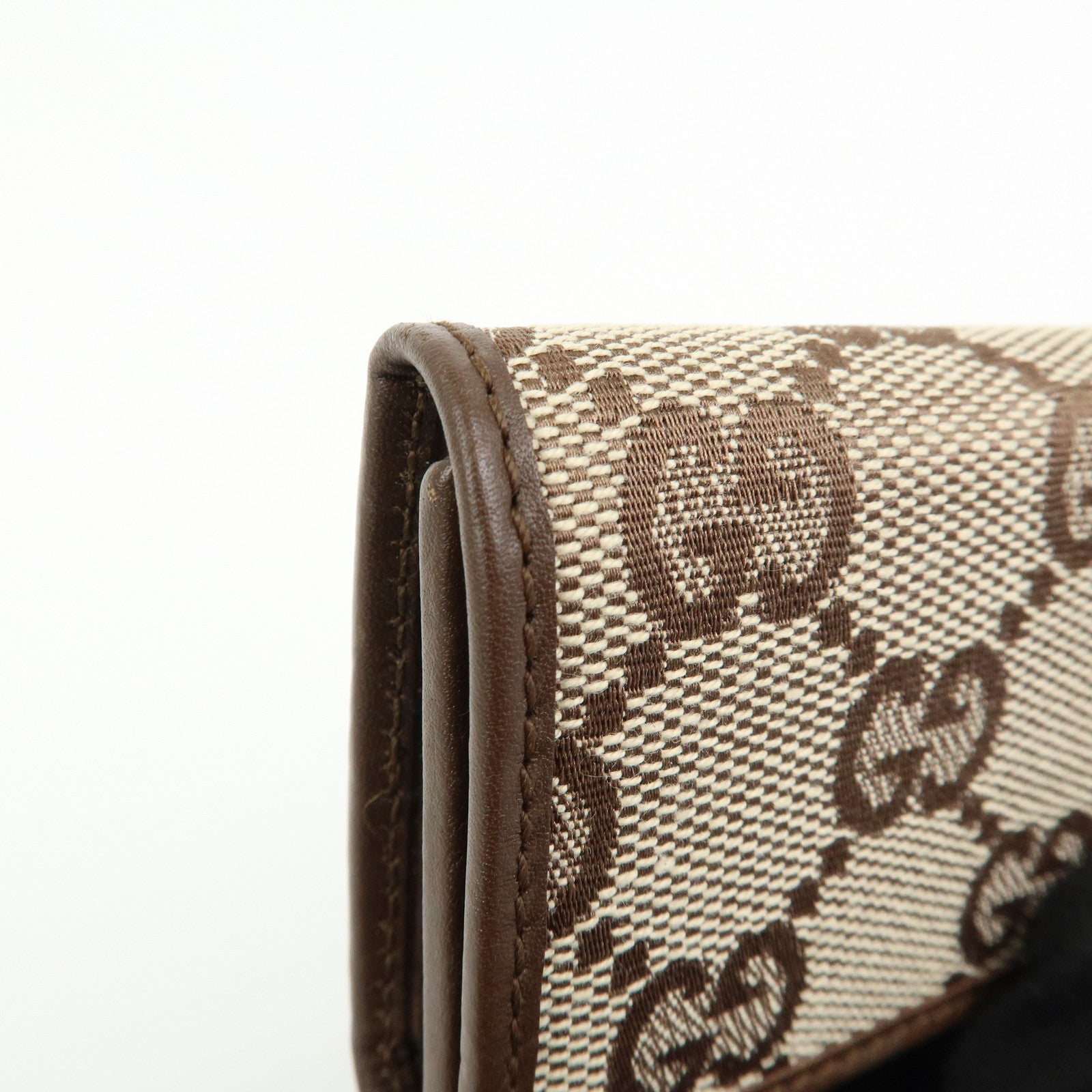 GUCCI GG Canvas Leather 6 Ring Key Case Beige Brown