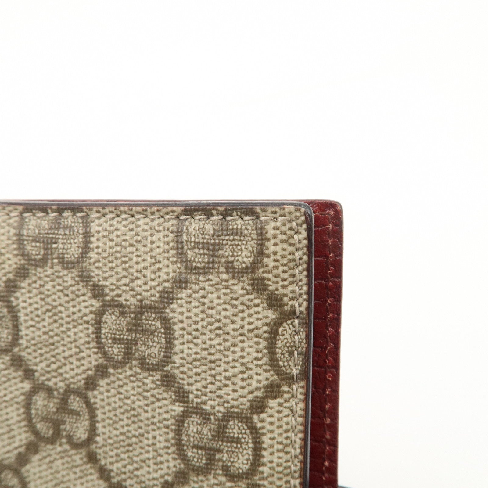 GUCC GG Supreme Canvas Leather Planner Cover Beige Brown 115240 Used