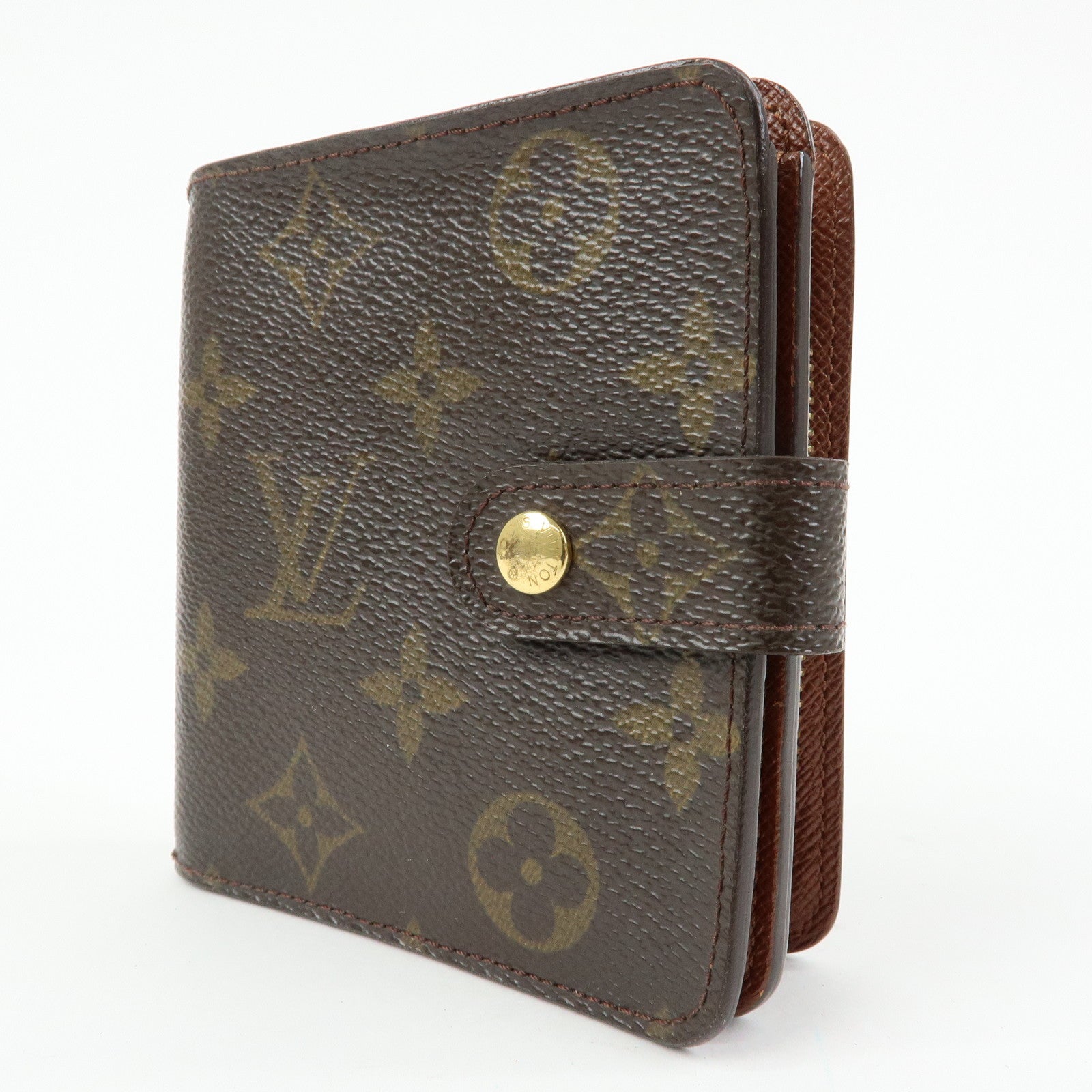 Louis Vuitton Monogram Compact Zippy Bi-fold Wallet Brown M61667