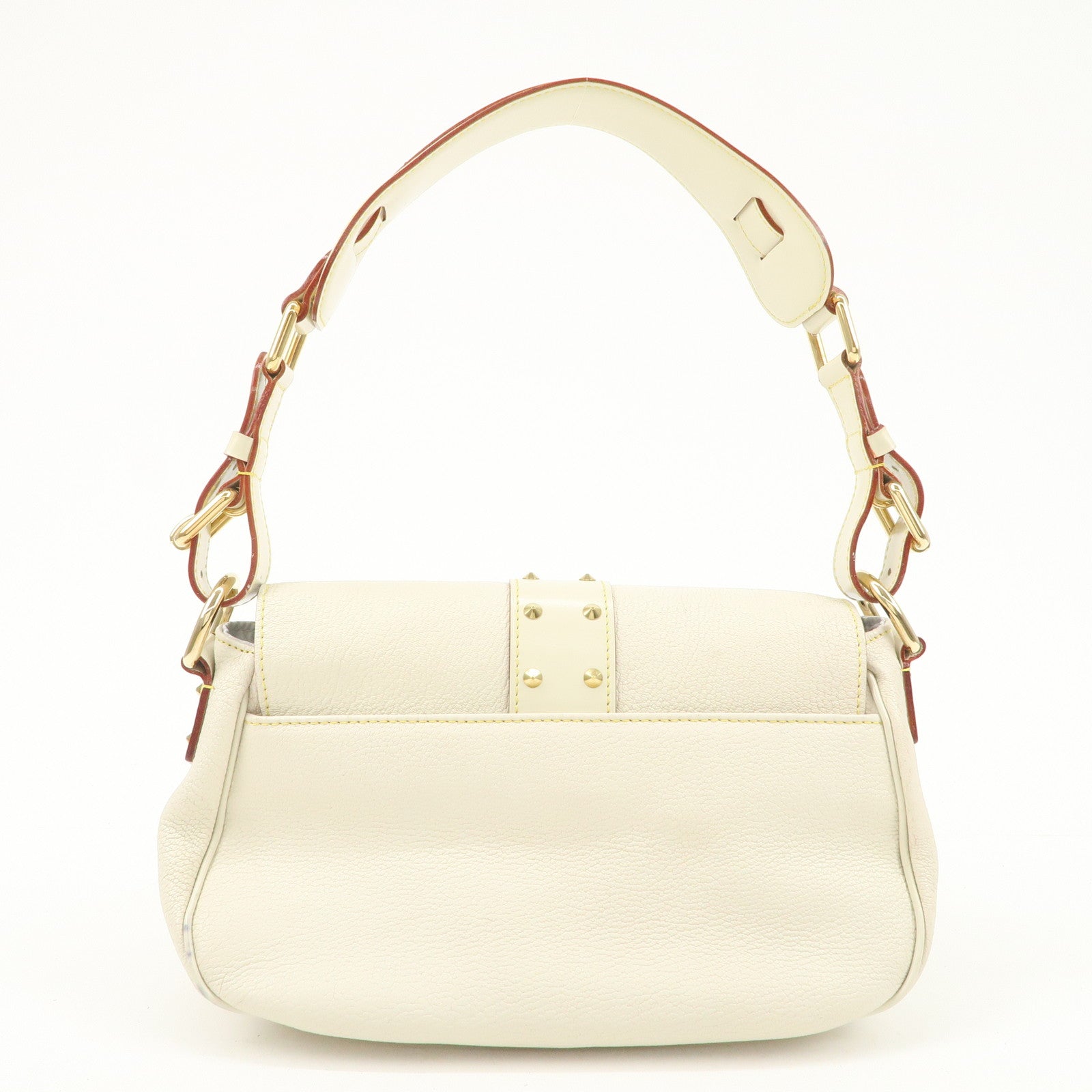 Louis Vuitton Suhali Leather Confidence Shoulder Bag Blanc M91782 Used