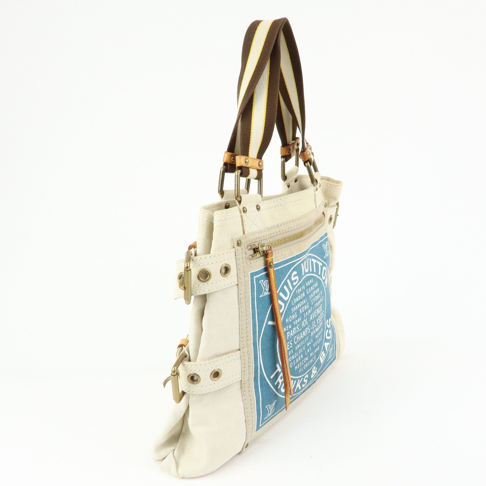 Louis Vuitton Cruise Line Globe Shopper MM Shoulder Bag Blue M95114