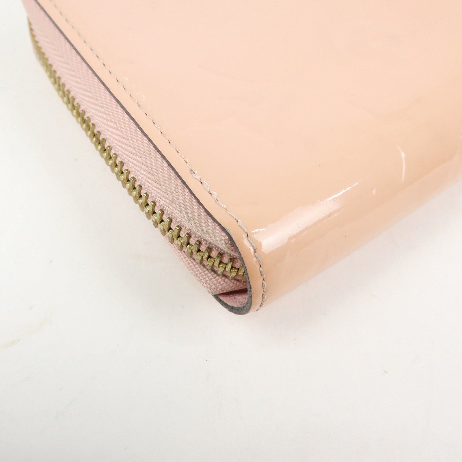 Louis Vuitton Monogram Vernis Zippy Wallet Rose Ballerine M61226