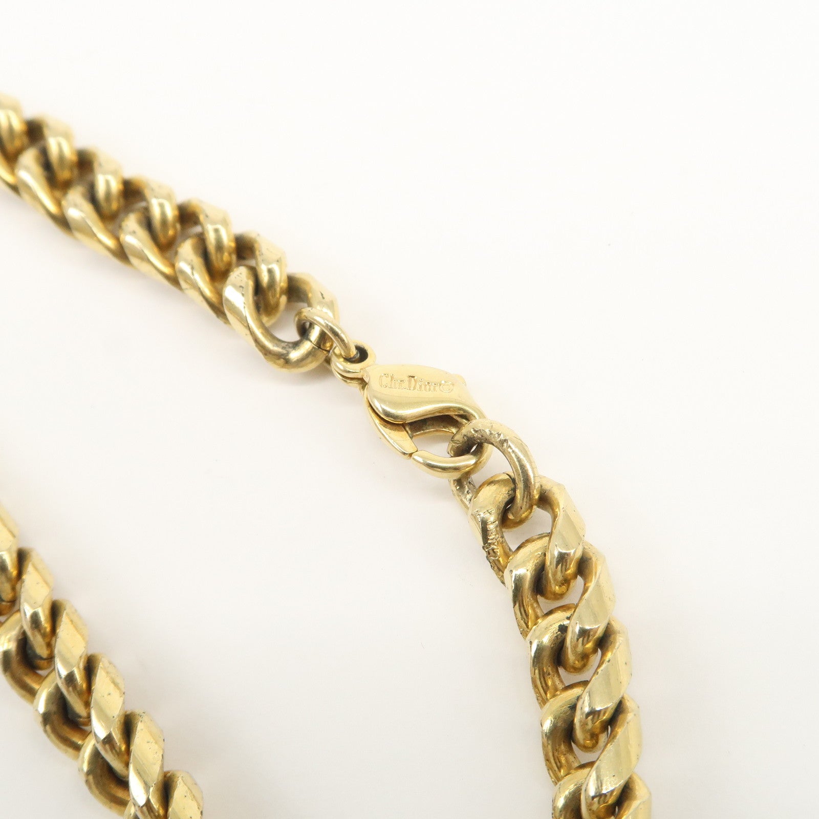 Christian Dior Logo Metal Chain Bracelet Gold