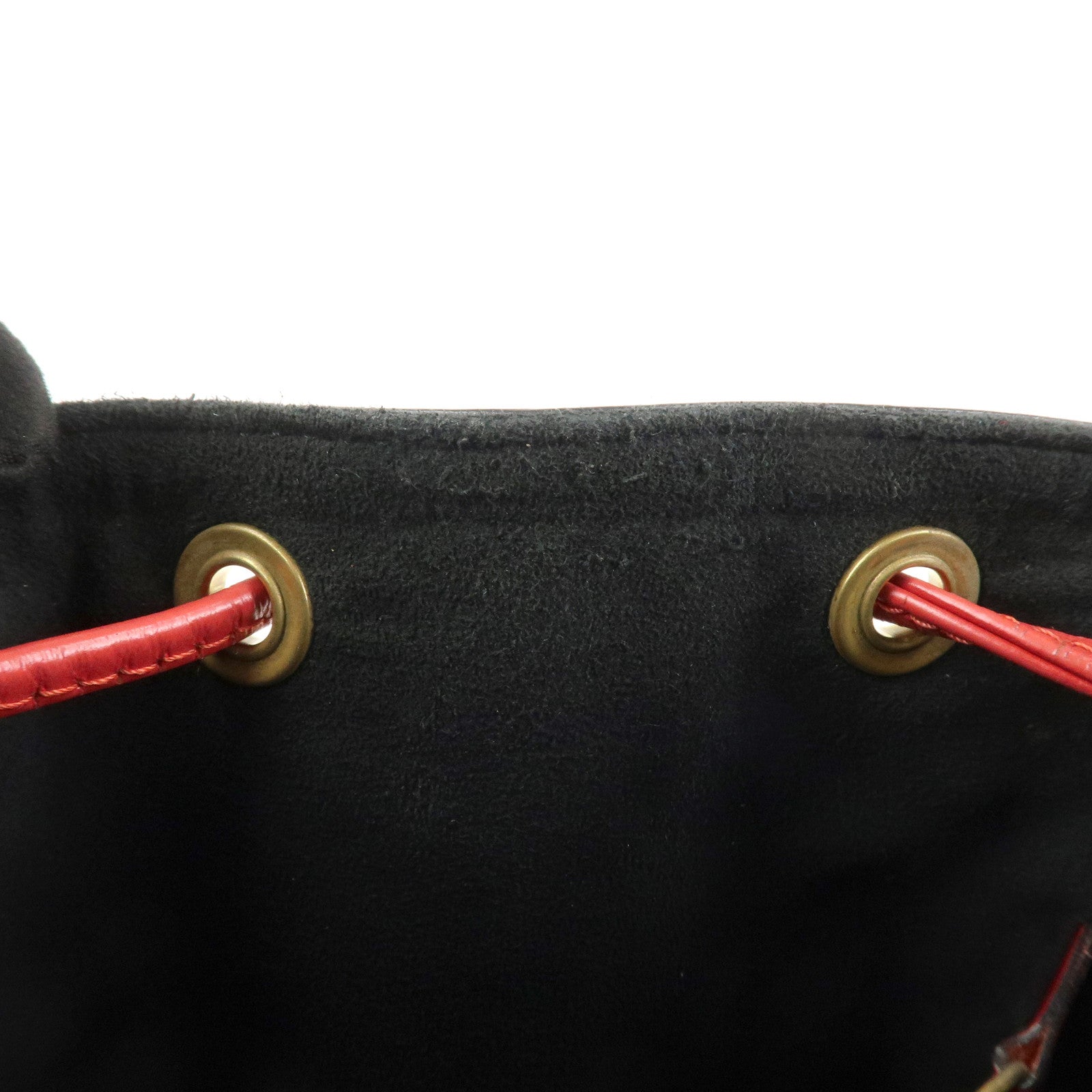 Louis Vuitton Epi Noe Shoulder Bag Noir Castilian Red M44017