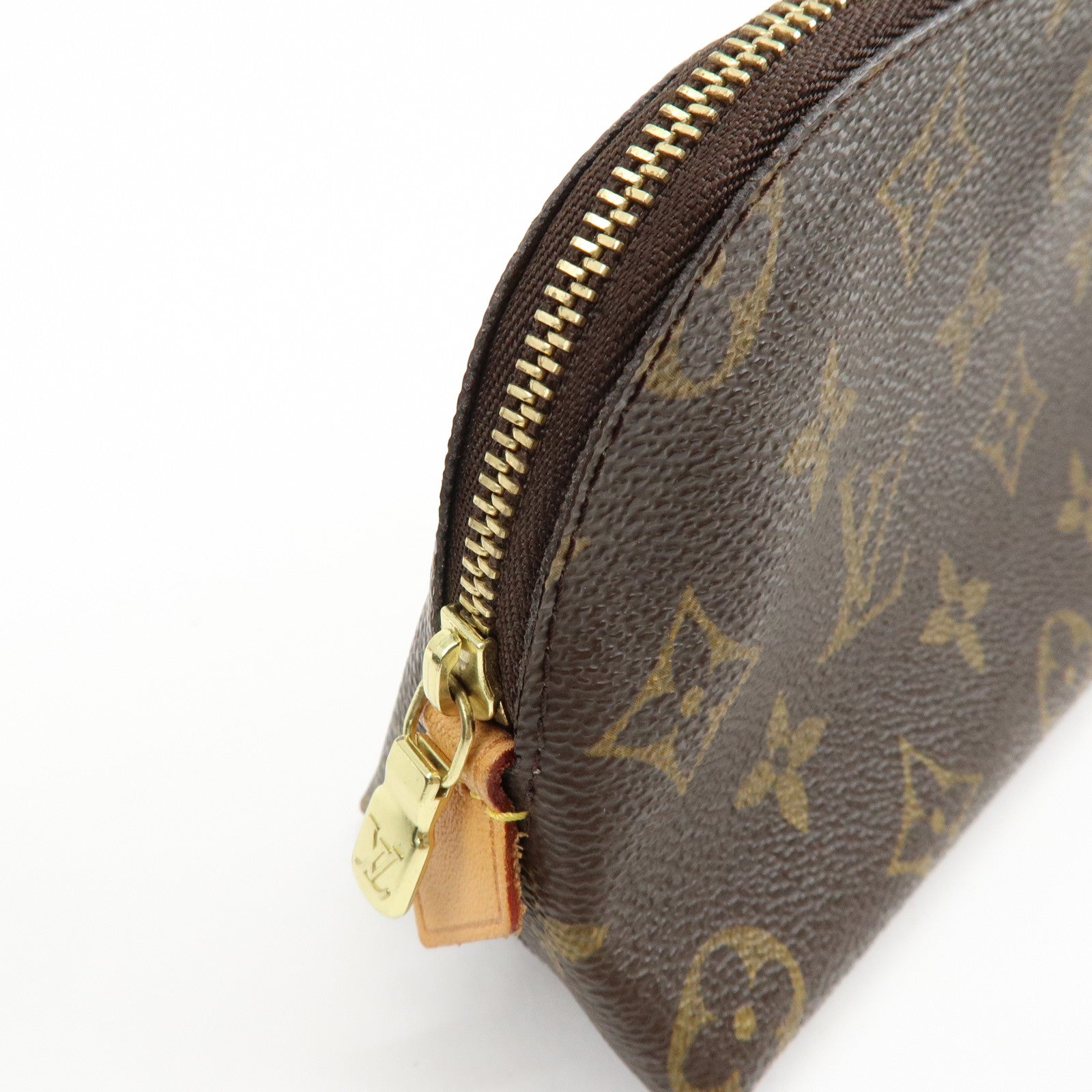 Louis Vuitton Monogram Pochette Cosmetic PM Pouch Brown M47515