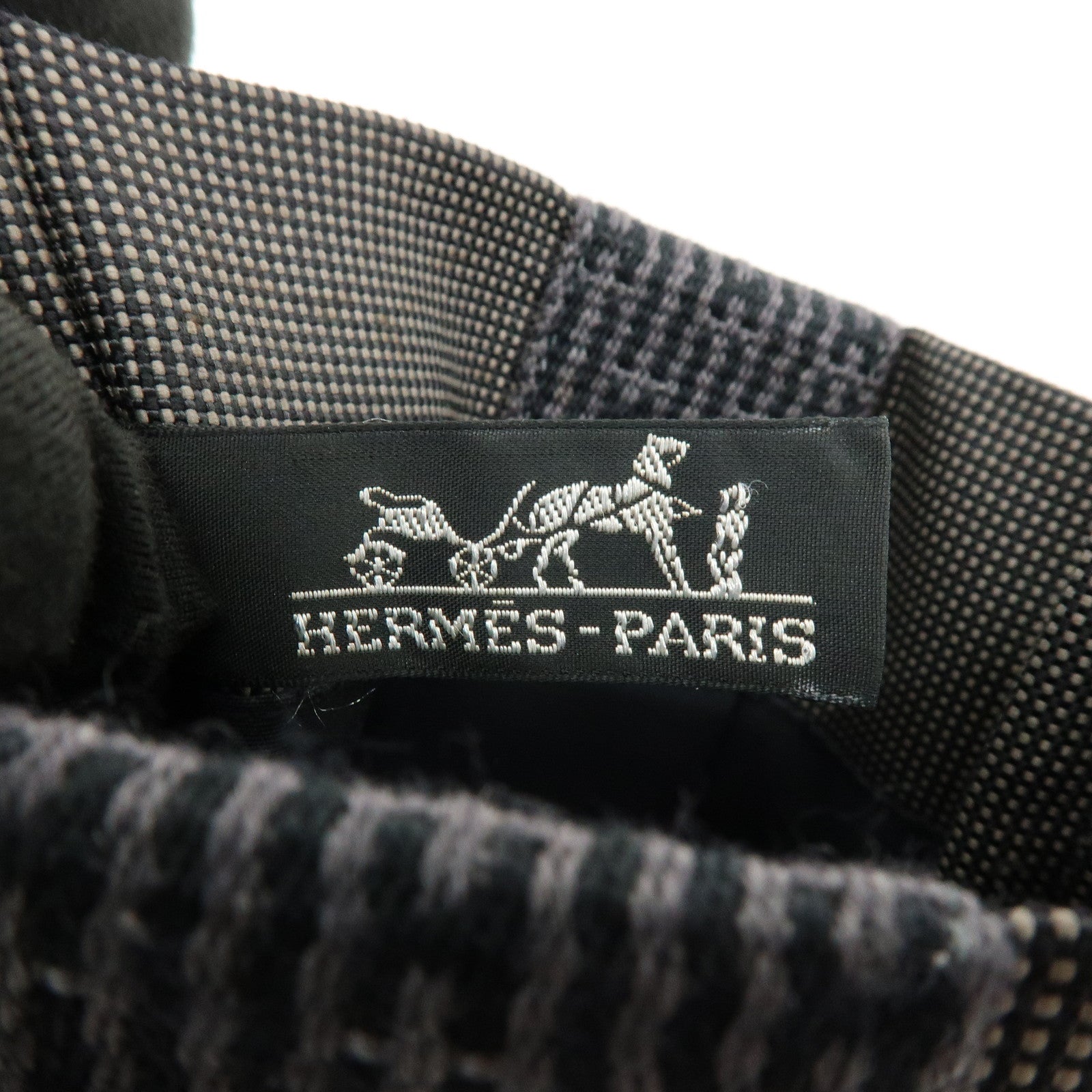 HERMES Airline Canvas Shoulder Bag Crossbody Bag Black