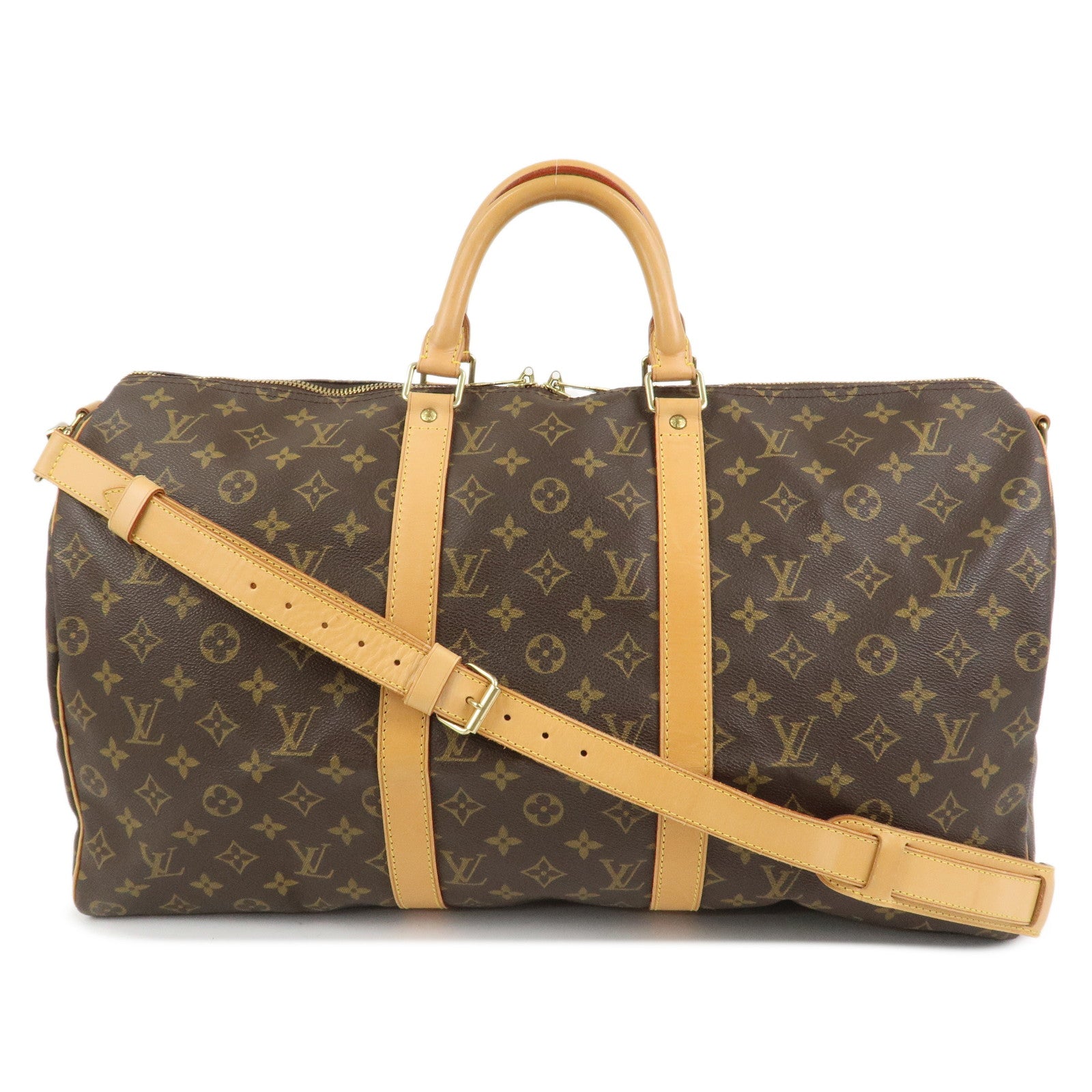 Louis Vuitton Monogram Keep All Bandouliere 50 Boston Bag M41416