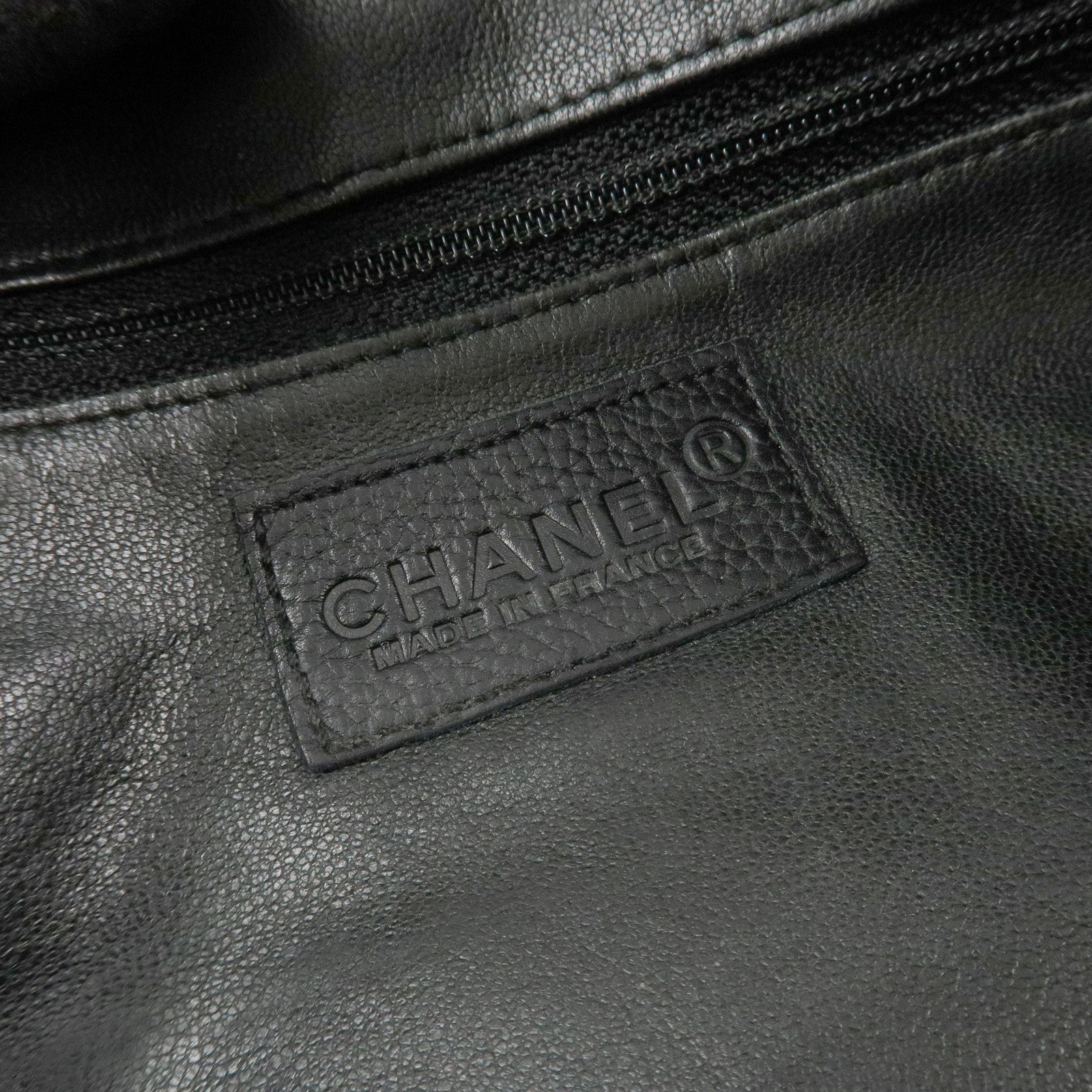 CHANEL Matelasse Leather Boston Bag Bowling Bag Black A15685