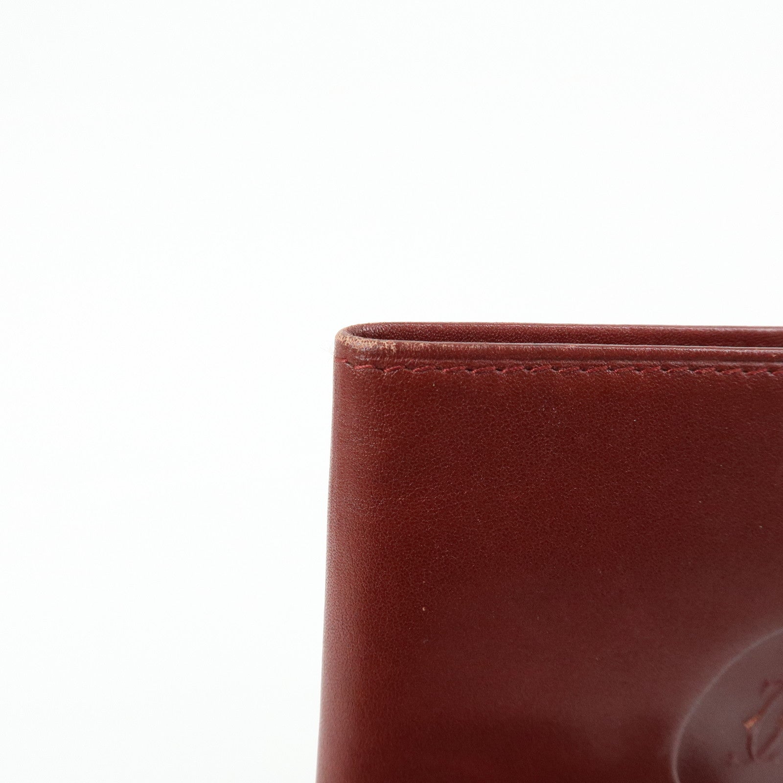 Cartier Set of 3 Leather Wallet 6 Rings Key Case Bordeaux Black