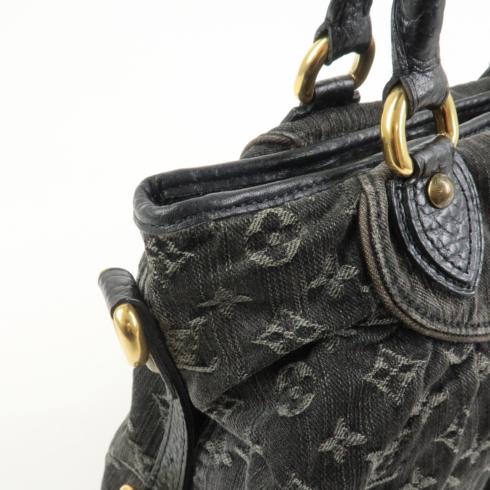 Louis Vuitton Monogram Denim Neo Cabby MM 2Way Bag Noir M95351