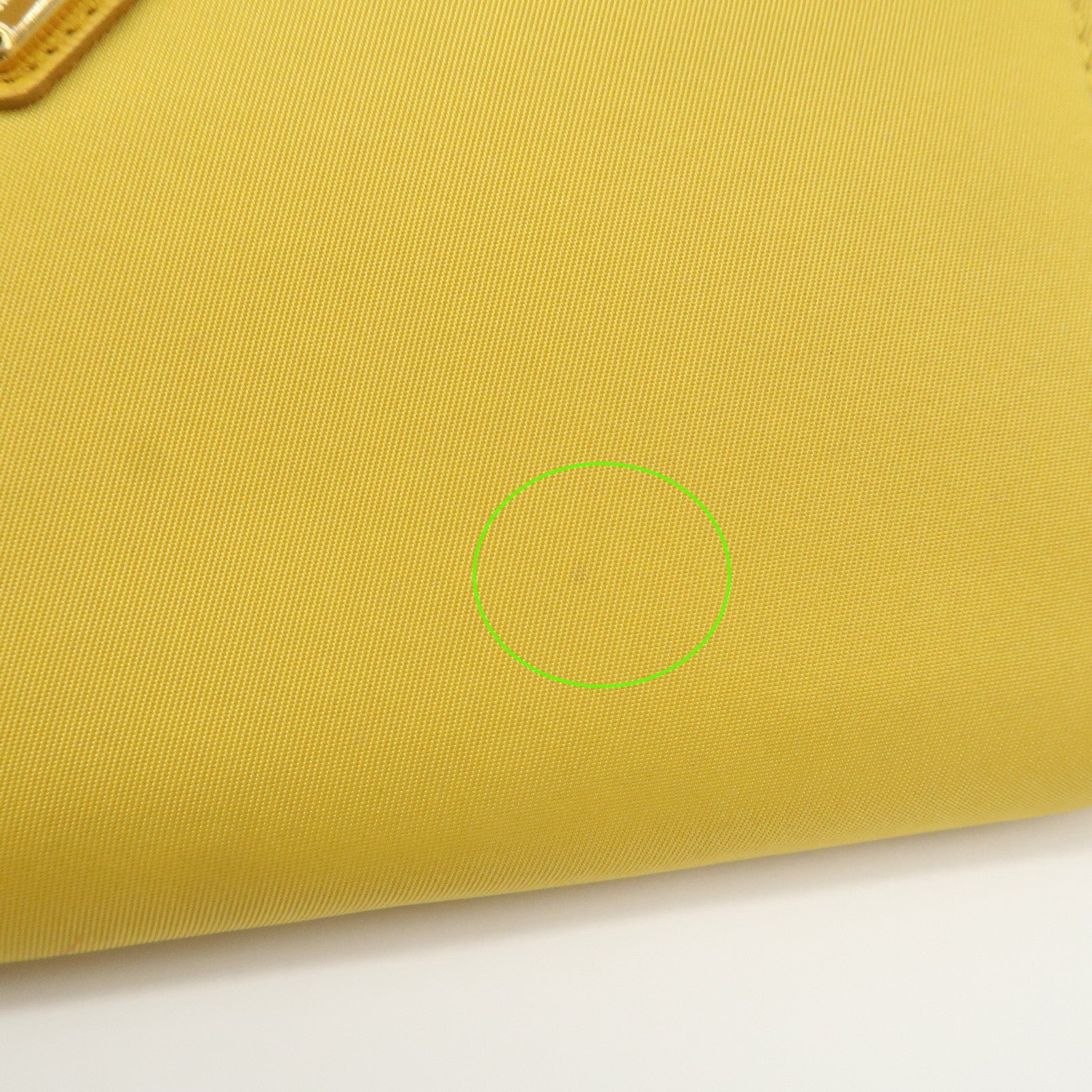 PRADA Triangle Logo Nylon Leather Round Zippy Long Wallet Yellow