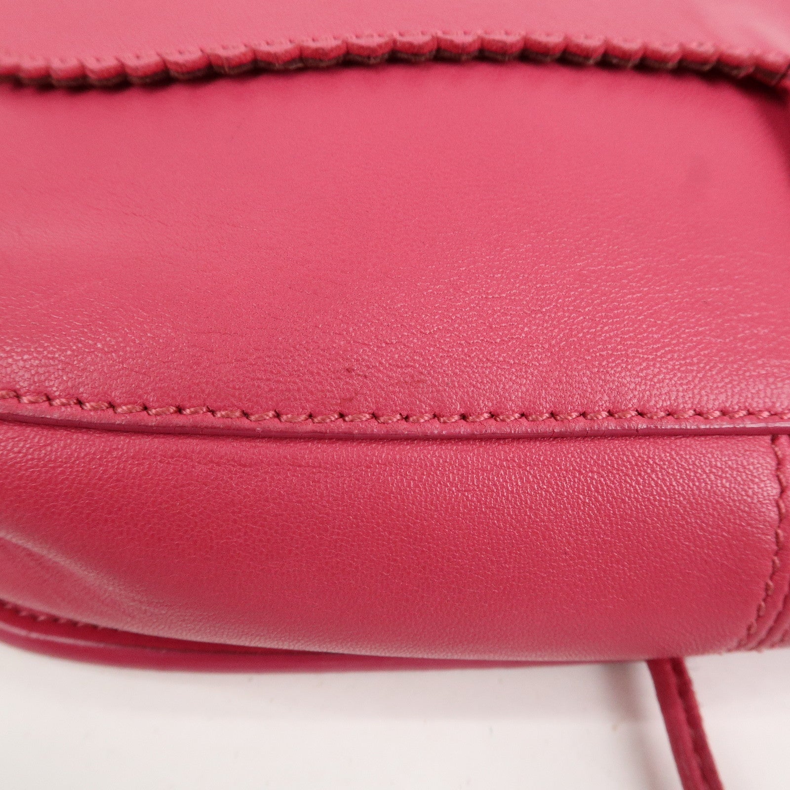 LOEWE Anagram Leather Shoulder Bag Crossbody Bag Pink