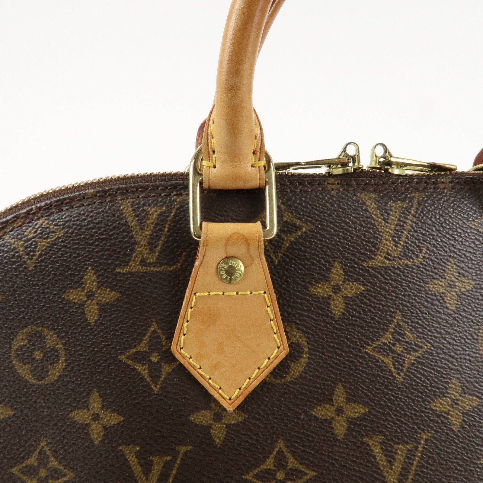 Louis Vuitton Monogram Alma Hand Bag Brown Brown M51130 Used