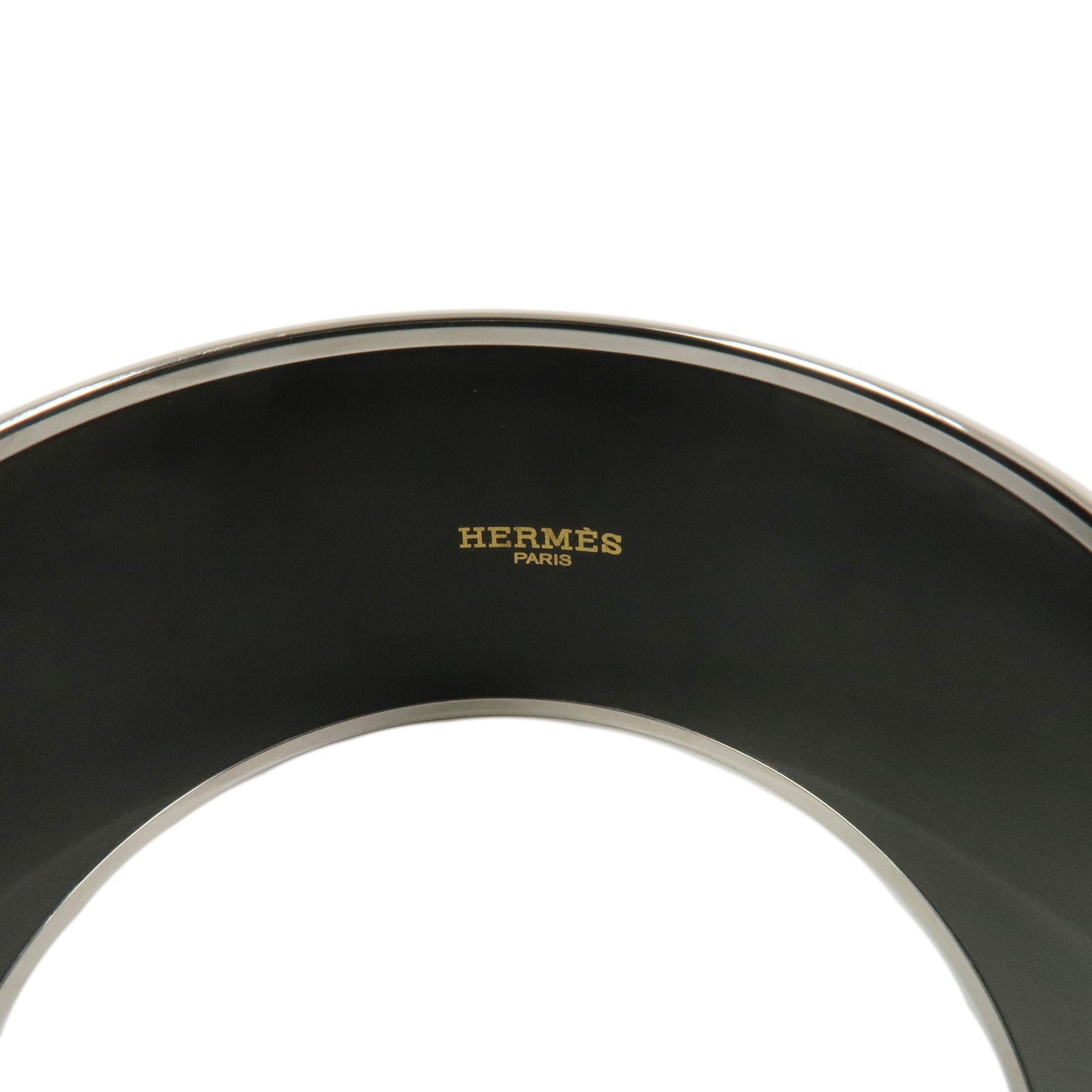 HERMES Email TGM Bangle Bracelet Black