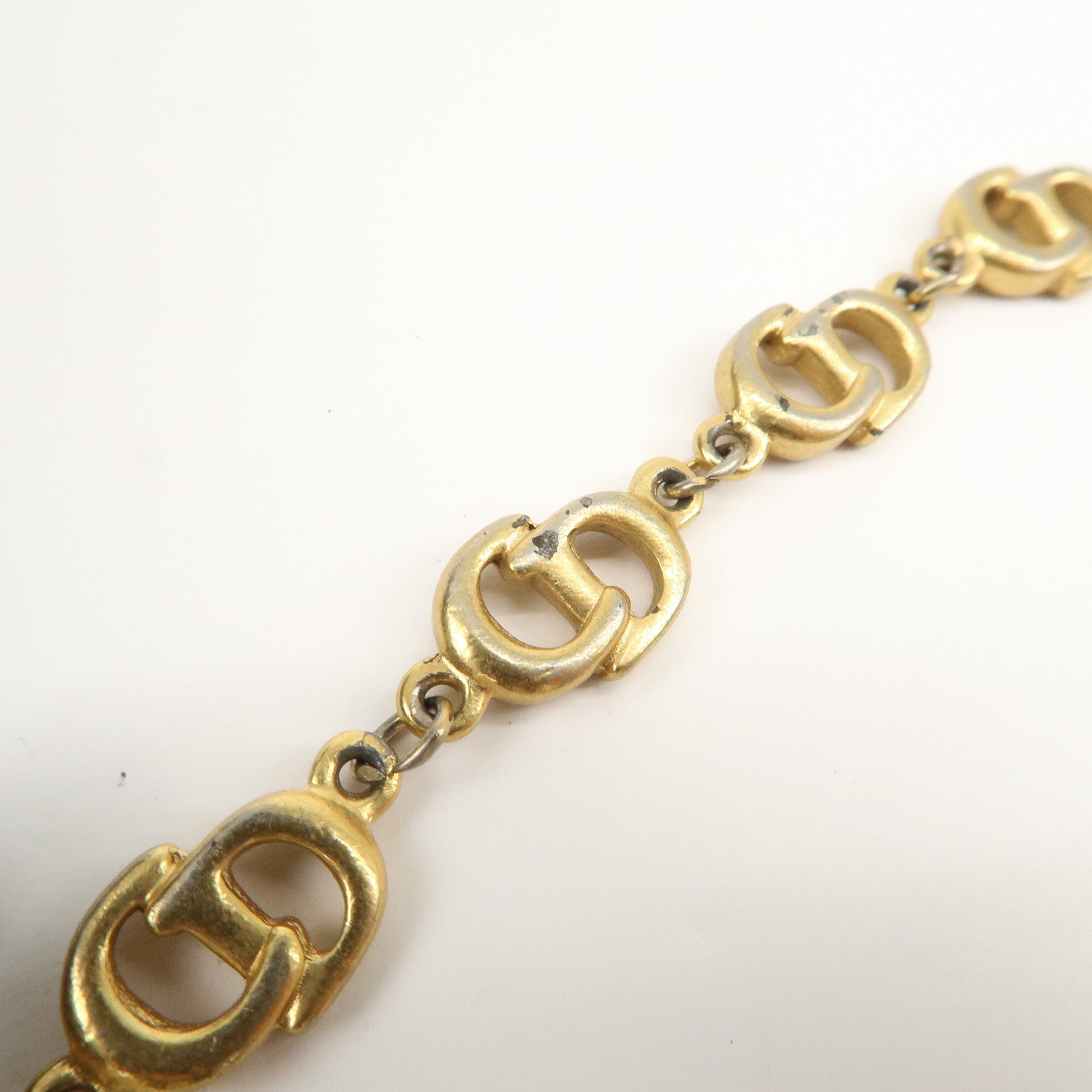 Christian Dior CD Logo Metal Bracelet Gold