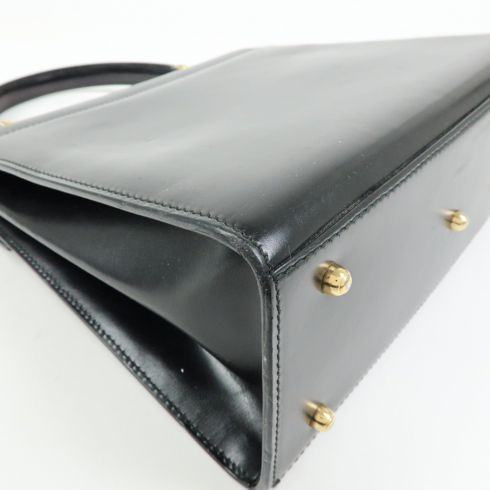 GUCCI Lady Lock Calf Leather 2Way Hand Bag Black