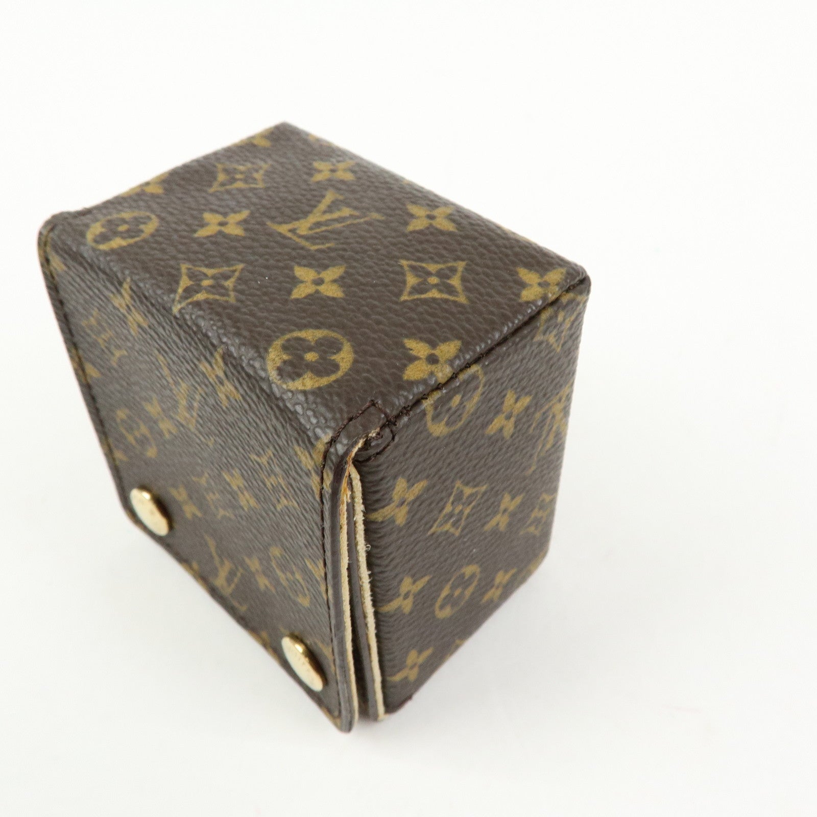 Louis Vuitton Monogram Canvas Jewelry Case Ring Box SN3049