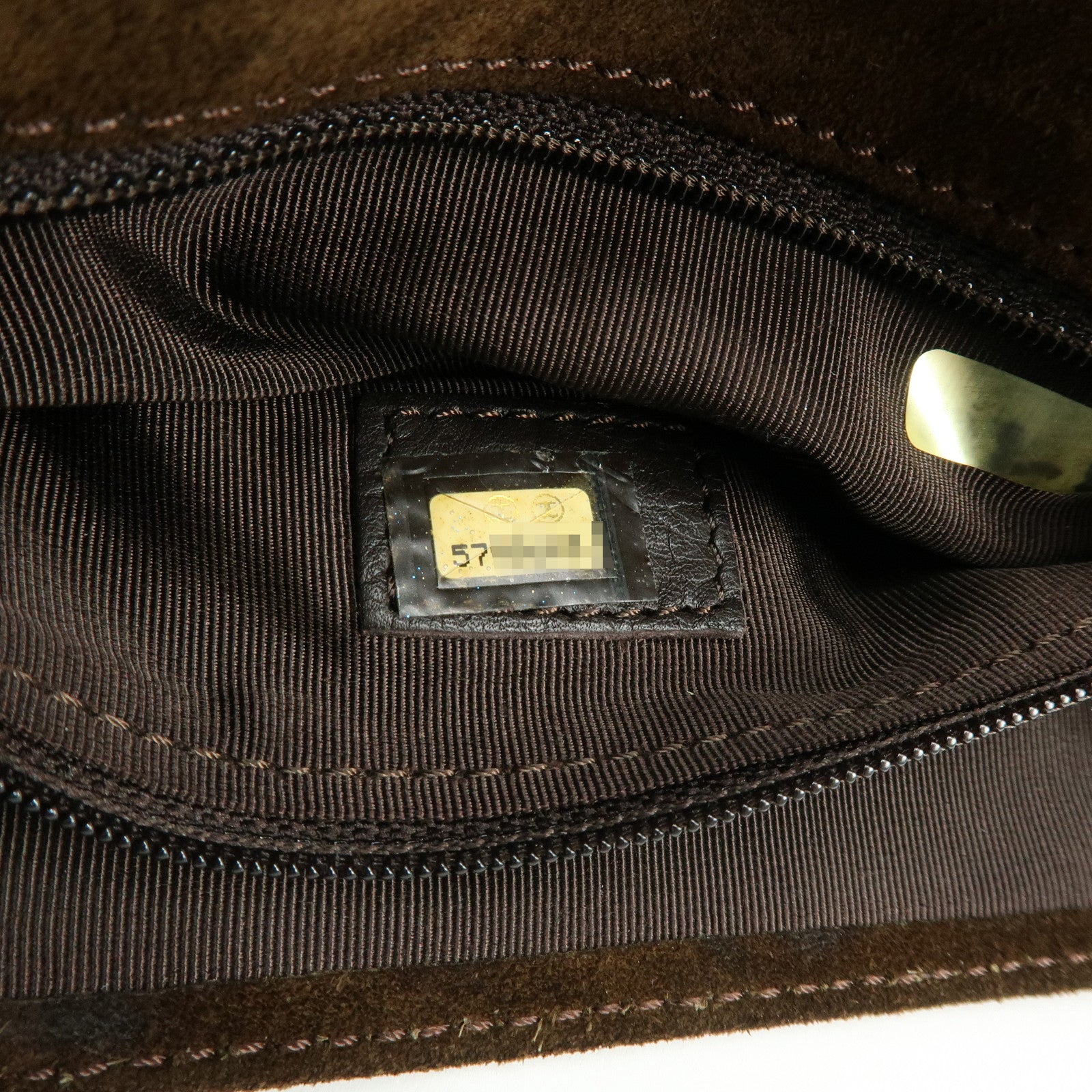 CHANEL Suede Shoulder Bag Crossbody Bag Brown