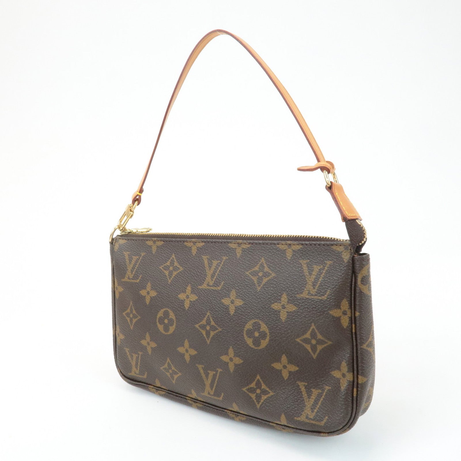 Louis Vuitton Monogram Pochette Accessoires Hand Bag Brown M51980