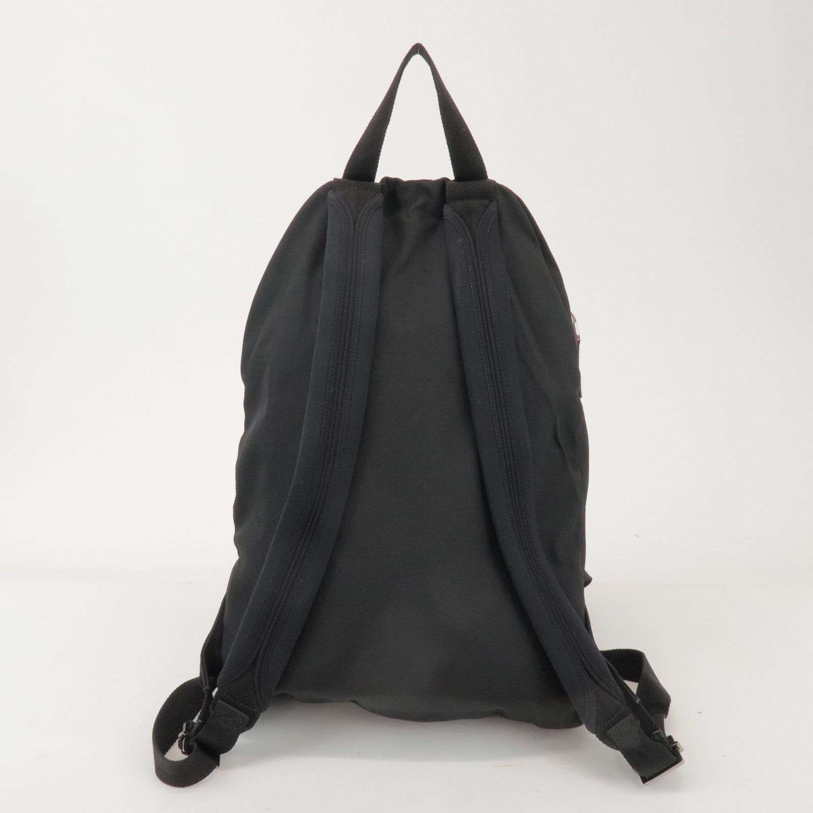 GUCCI Sherry Nylon Web Zipper Line Backpack Rucksack Black 122349