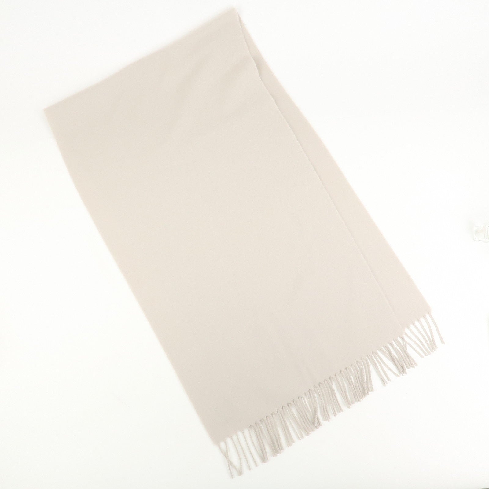 HERMES Cashmere 100% Scarf Stole Ivory