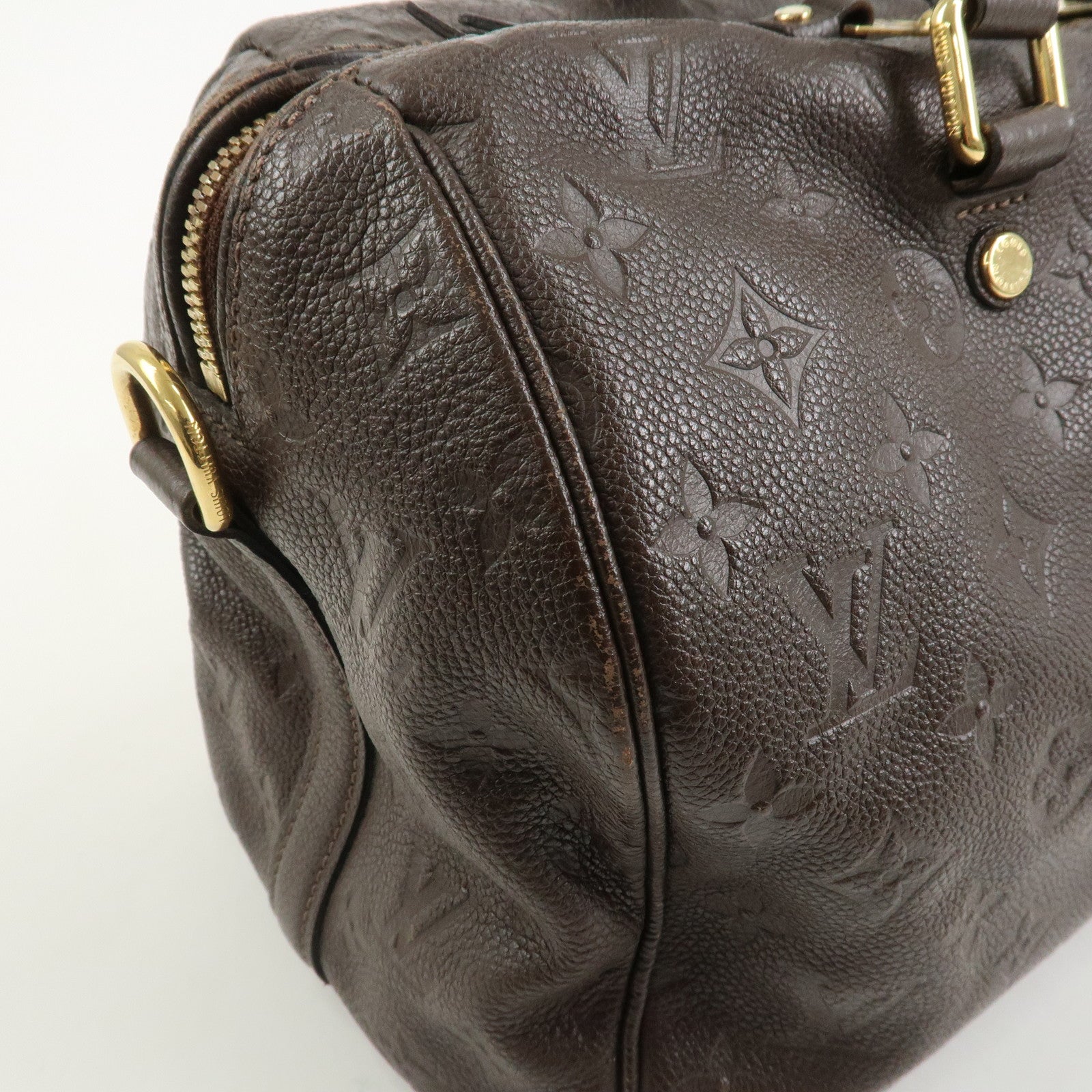 Louis Vuitton Monogram Empreinte Speedy 30 Bandouliere Terre M40751