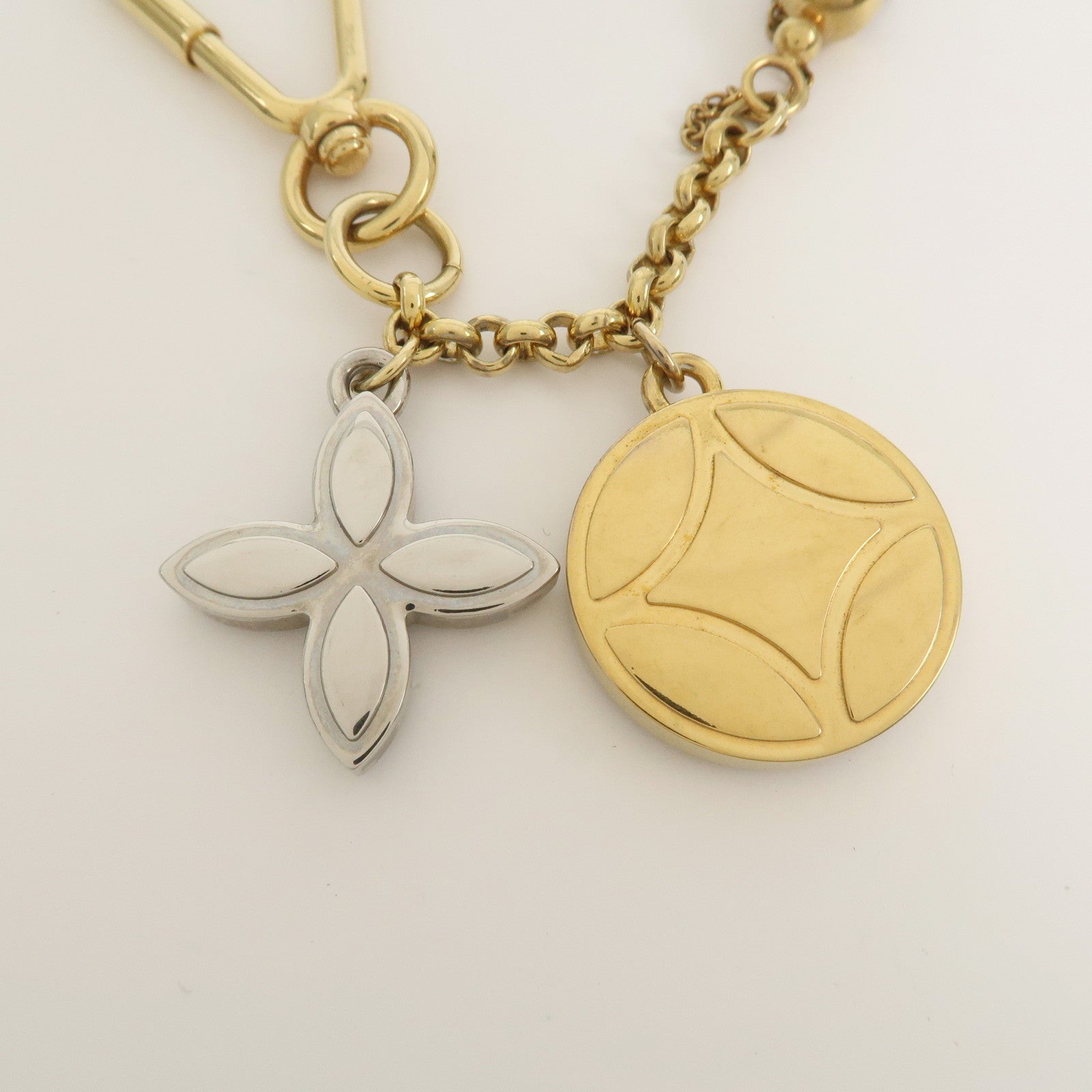 Louis Vuitton Porte Cles Ice Flower Bag Charm Gold Silver M66780
