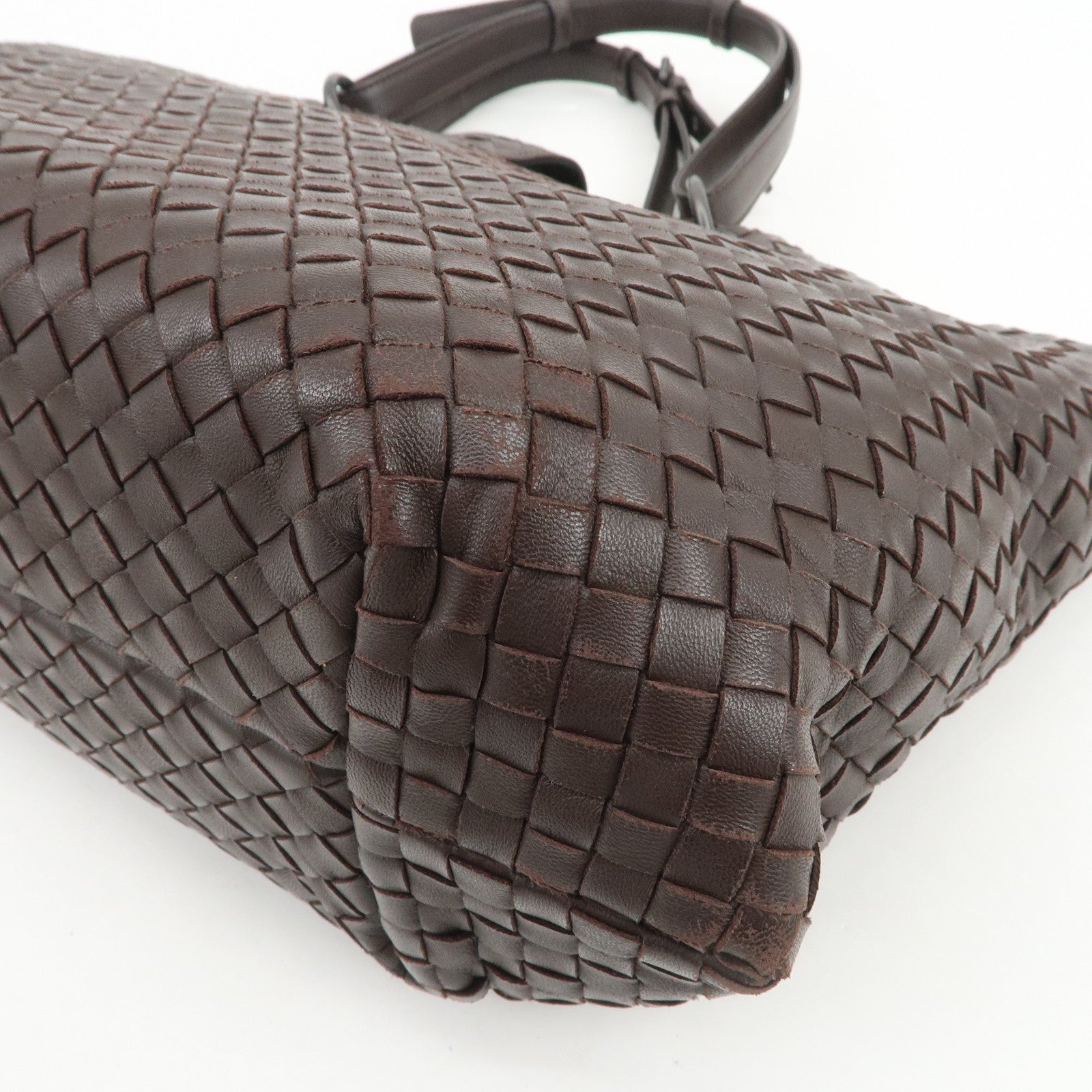 BOTTEGA VENETA Intrecciato Nappa Leather Tote Bag Hand Bag Brown