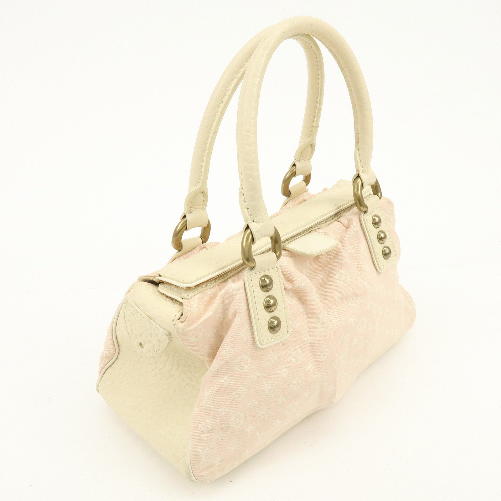 Louis Vuitton Monogram Mini Lin Trapes PM Hand Bag Rose M40062