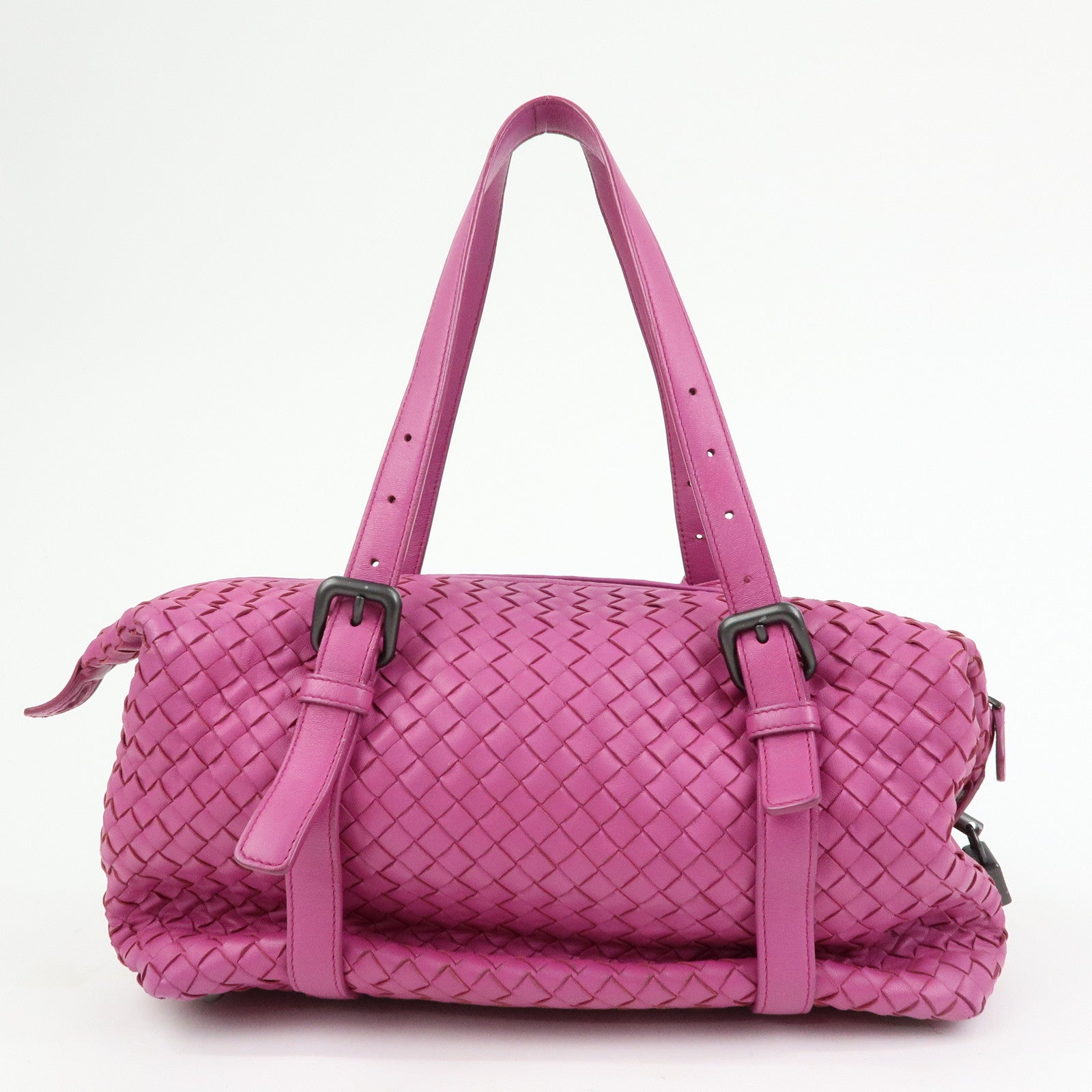 BOTTEGA VENETA Intrecciato Nappa Leather Boston Bag Pink 272801
