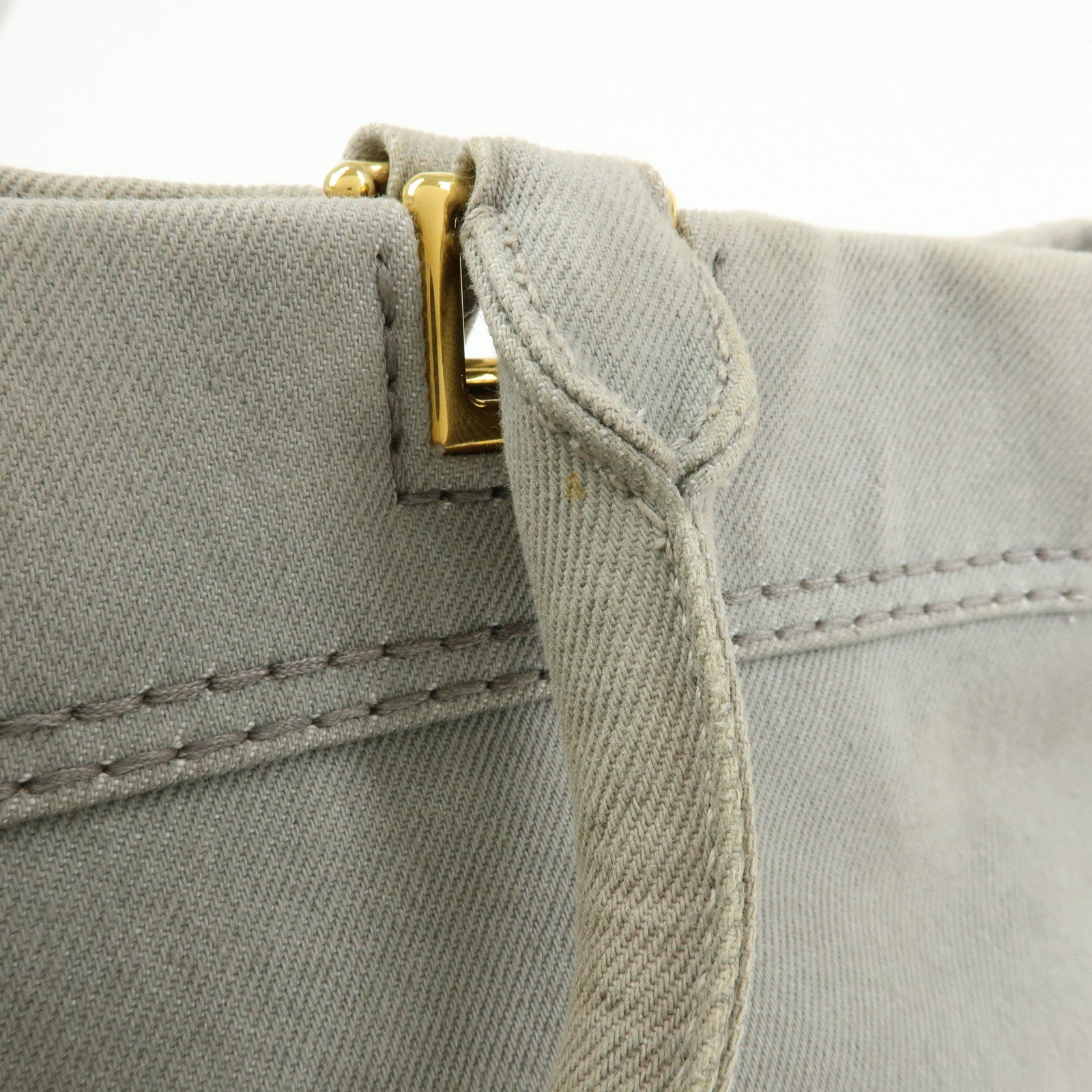 PRADA Canapa Canvas 2Way Bag Hand Bag Shoulder Bag Gray BN2069