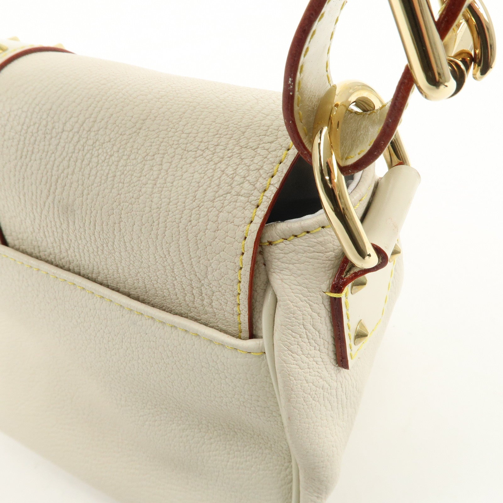 Louis Vuitton Suhali Leather Confidence Shoulder Bag Blanc M91782 Used