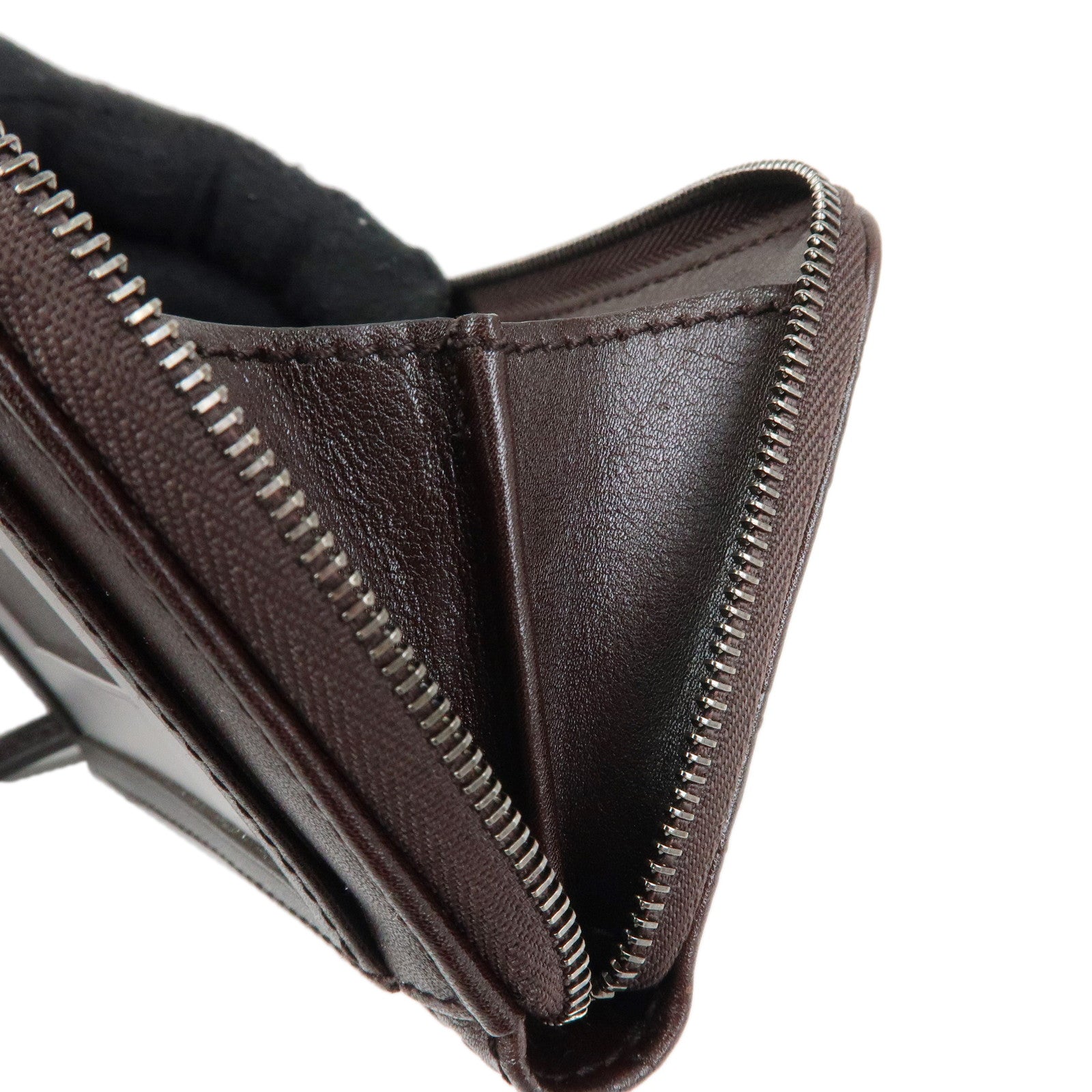 GUCCI Guccissima Leather Compact Wallet Dark Brown 162850