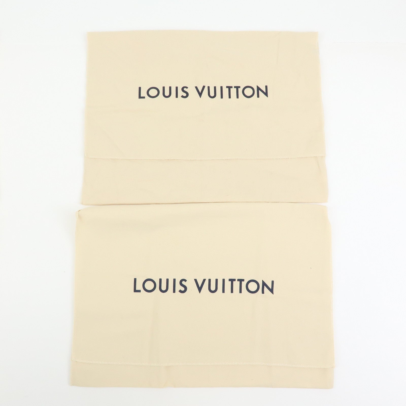 Louis Vuitton Set of 10 Dust Bag Storage Bag Flap Style Beige