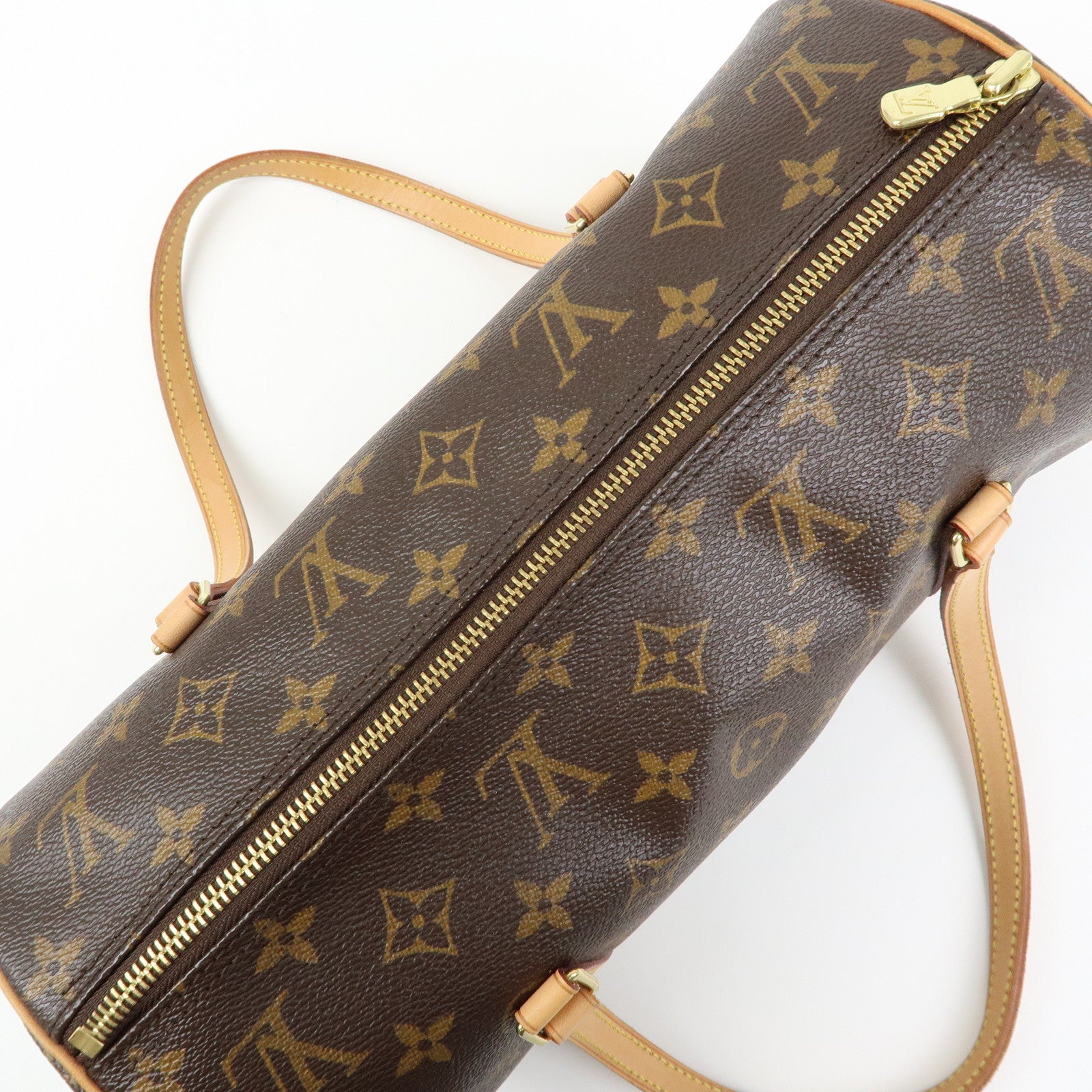 Louis Vuitton Monogram Papillon 30 Hand Bag Brown M51385