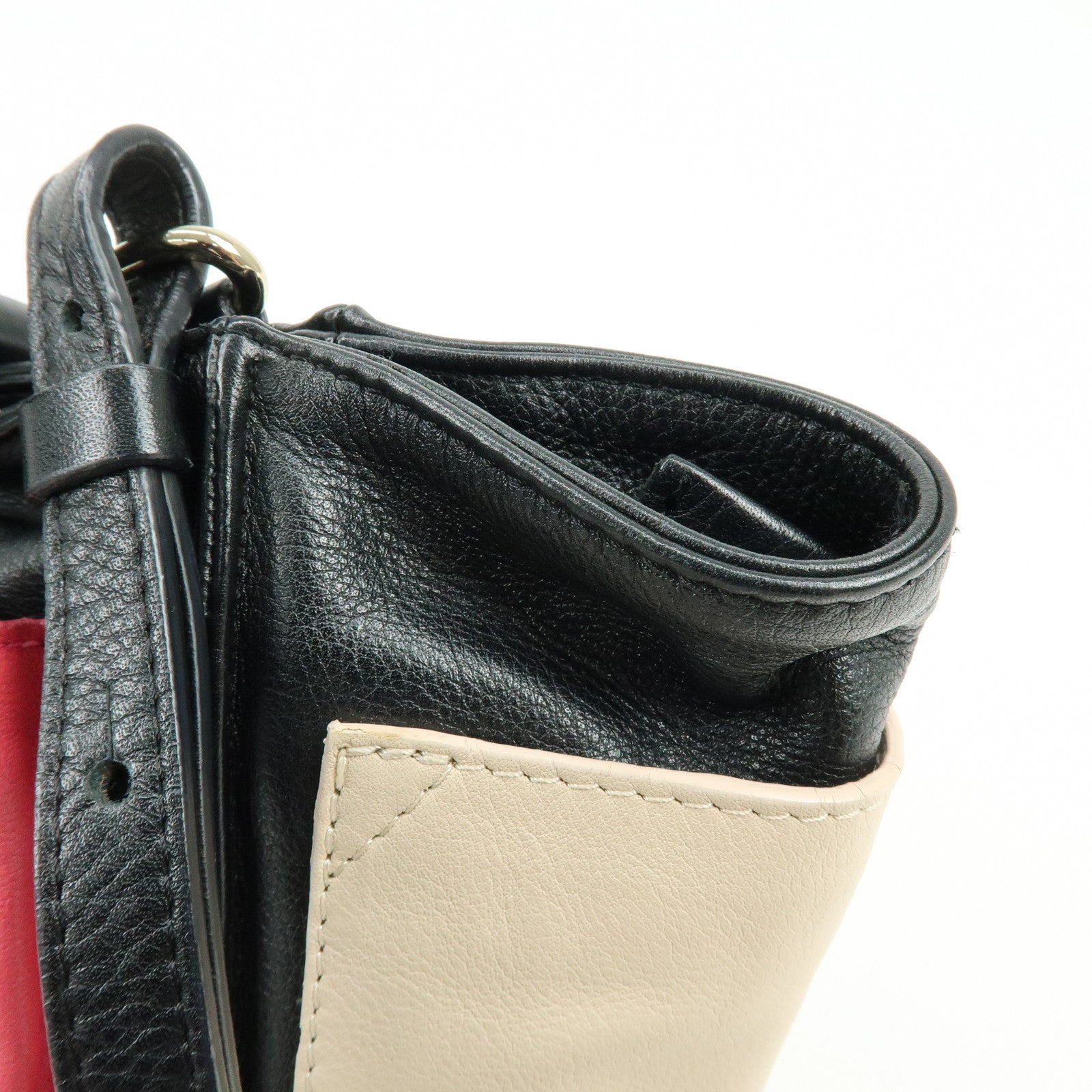 Chloe See By Chloe Leather 2Way Shoulder Bag Hand Bag Pink Black