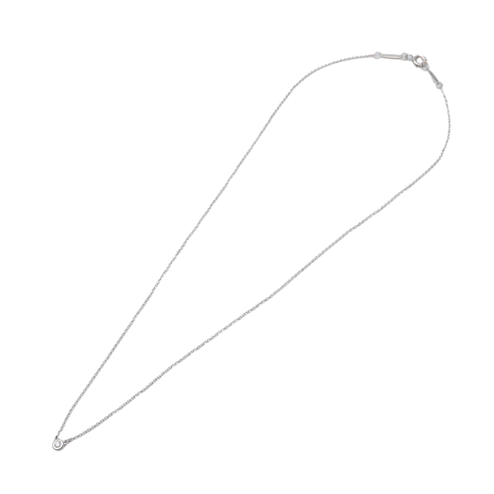 Tiffany & Co Elsa Peretti By the Yard 1P Diamond 0.03ct Necklace