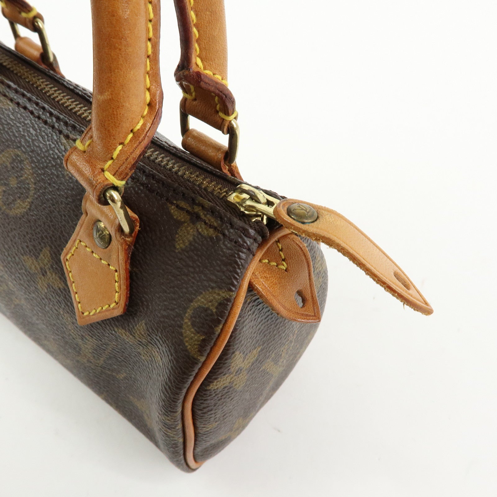 Louis Vuitton Monogram Mini Speedy Hand Bag & Strap Brown M41534