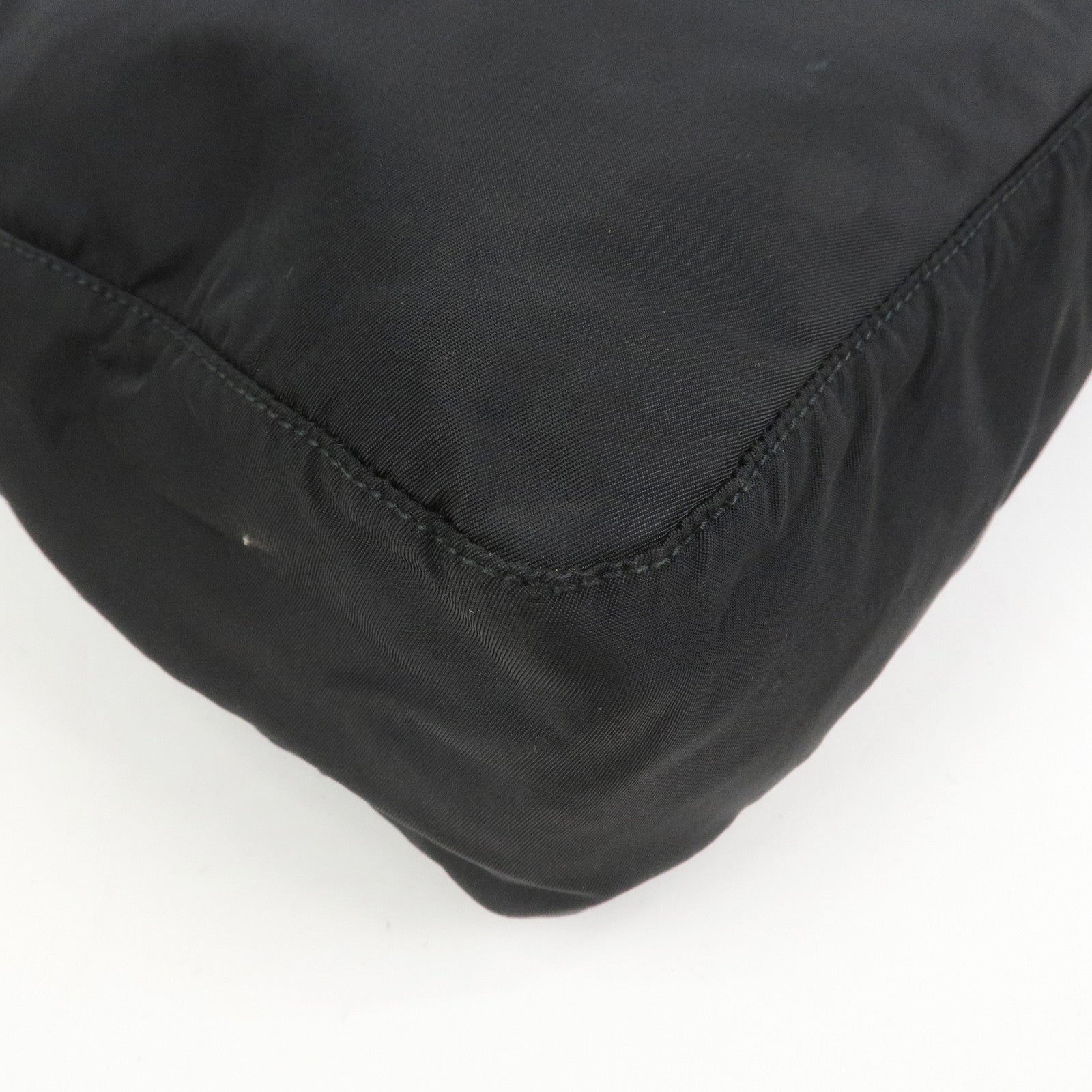 PRADA Nylon Leather Shoulder Bag Crossbody Bag Black B10140