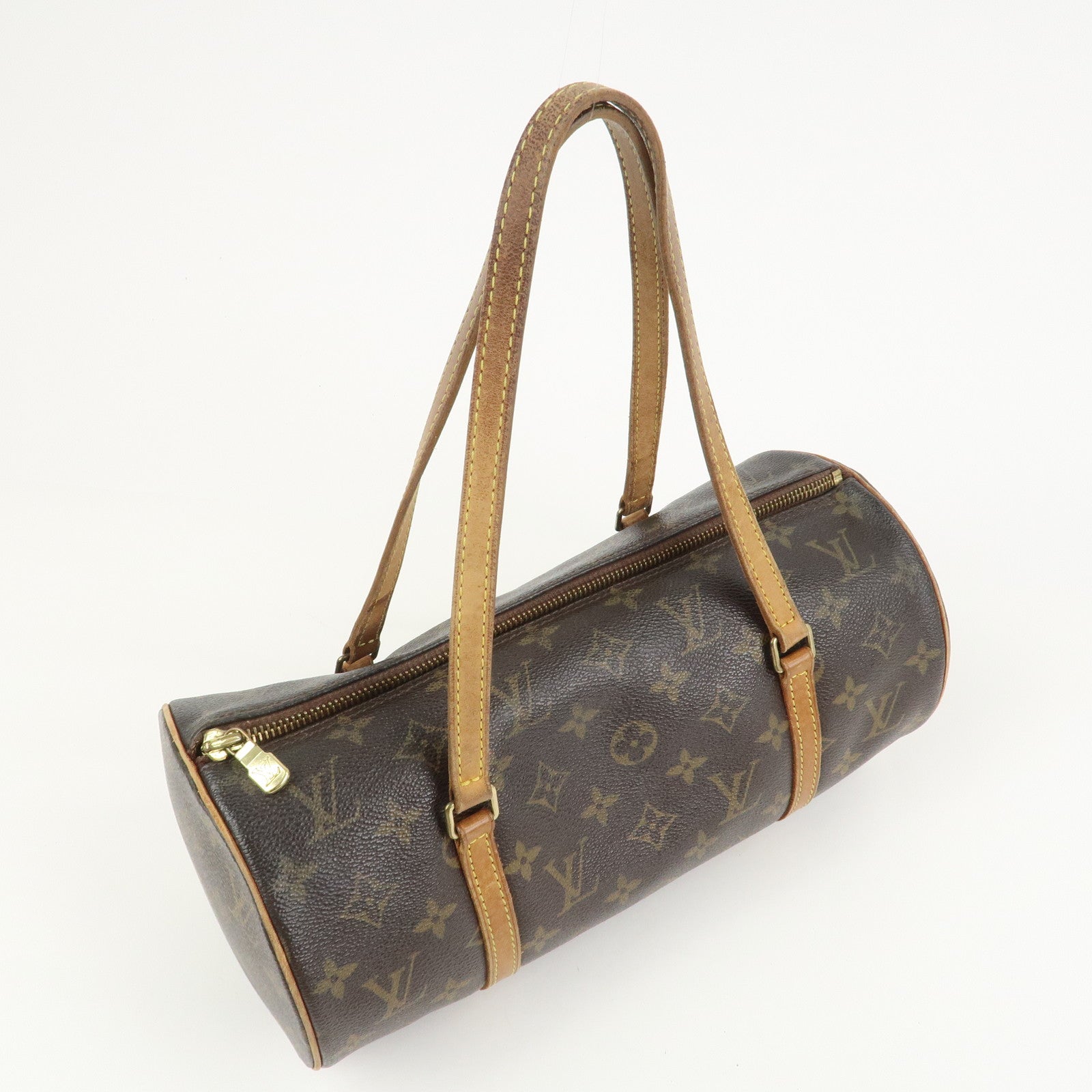 Louis Vuitton Monogram Papillon 30 Hand Bag Brown M51385