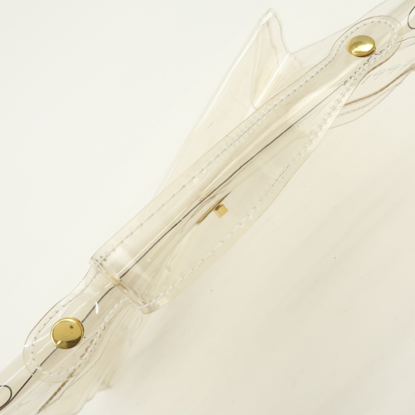 HERMES Vinyl Kelly Hand Bag Clear