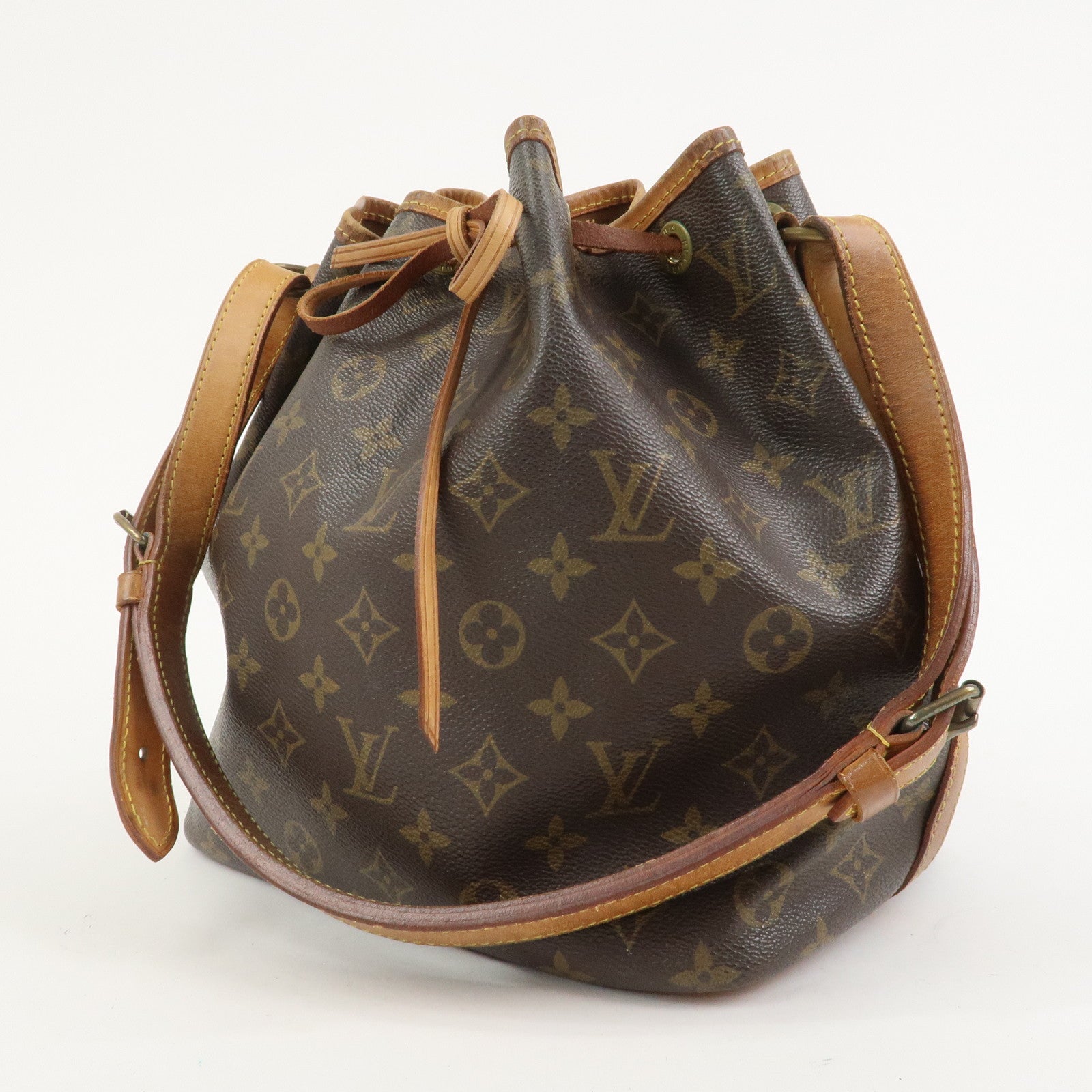 Louis Vuitton Monogram Petit Noe Shoulder Bag Brown M42226