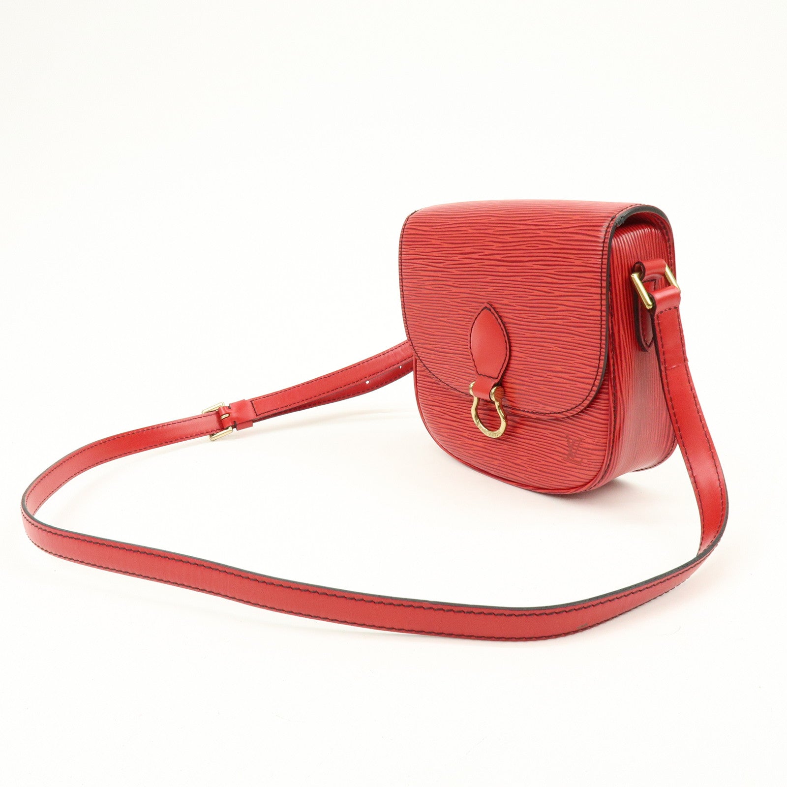 Louis Vuitton Epi Leather Mini Saint Cloud Shoulder Bag Red M52217