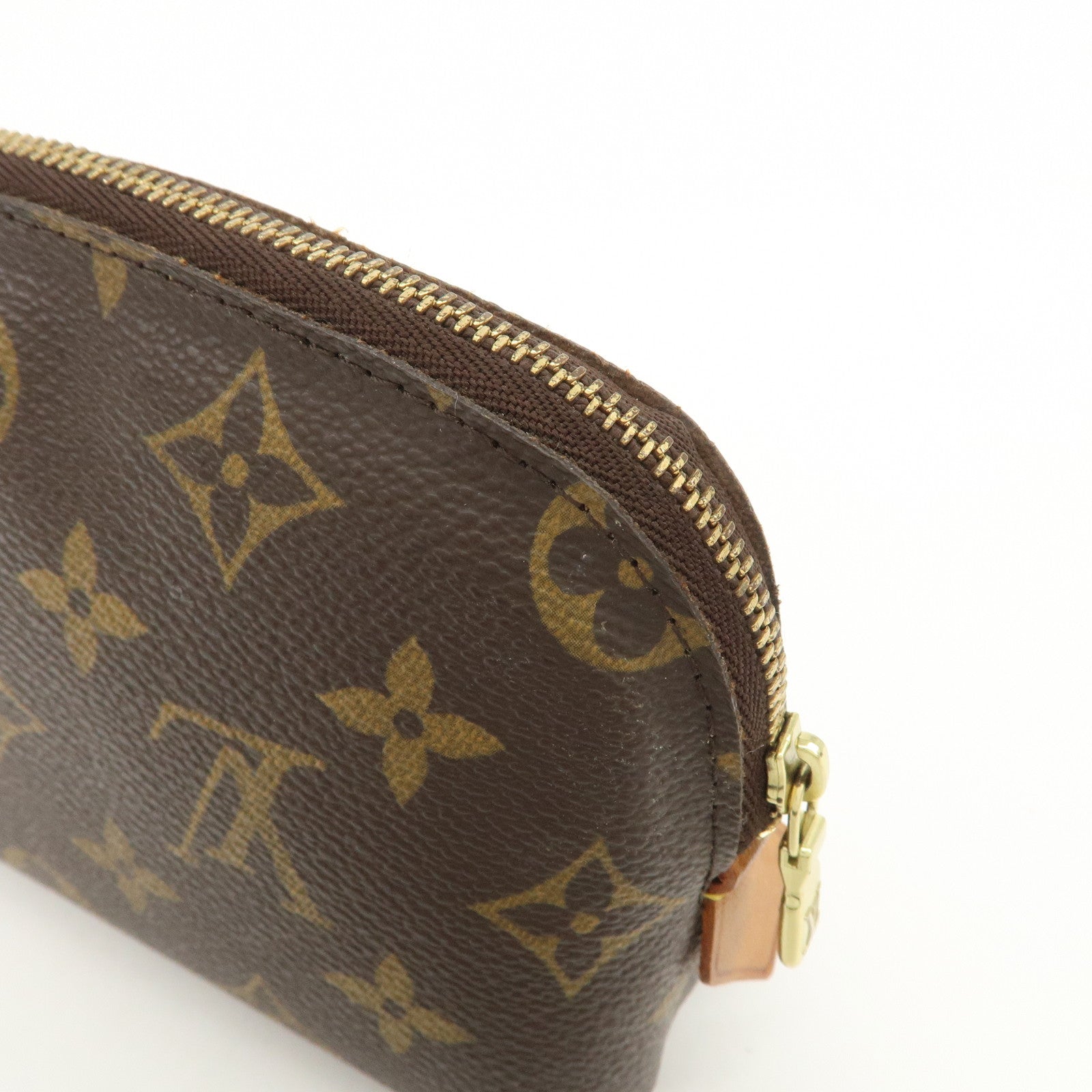 Louis Vuitton Monogram Pochette Cosmetic Pouch Brown M47515