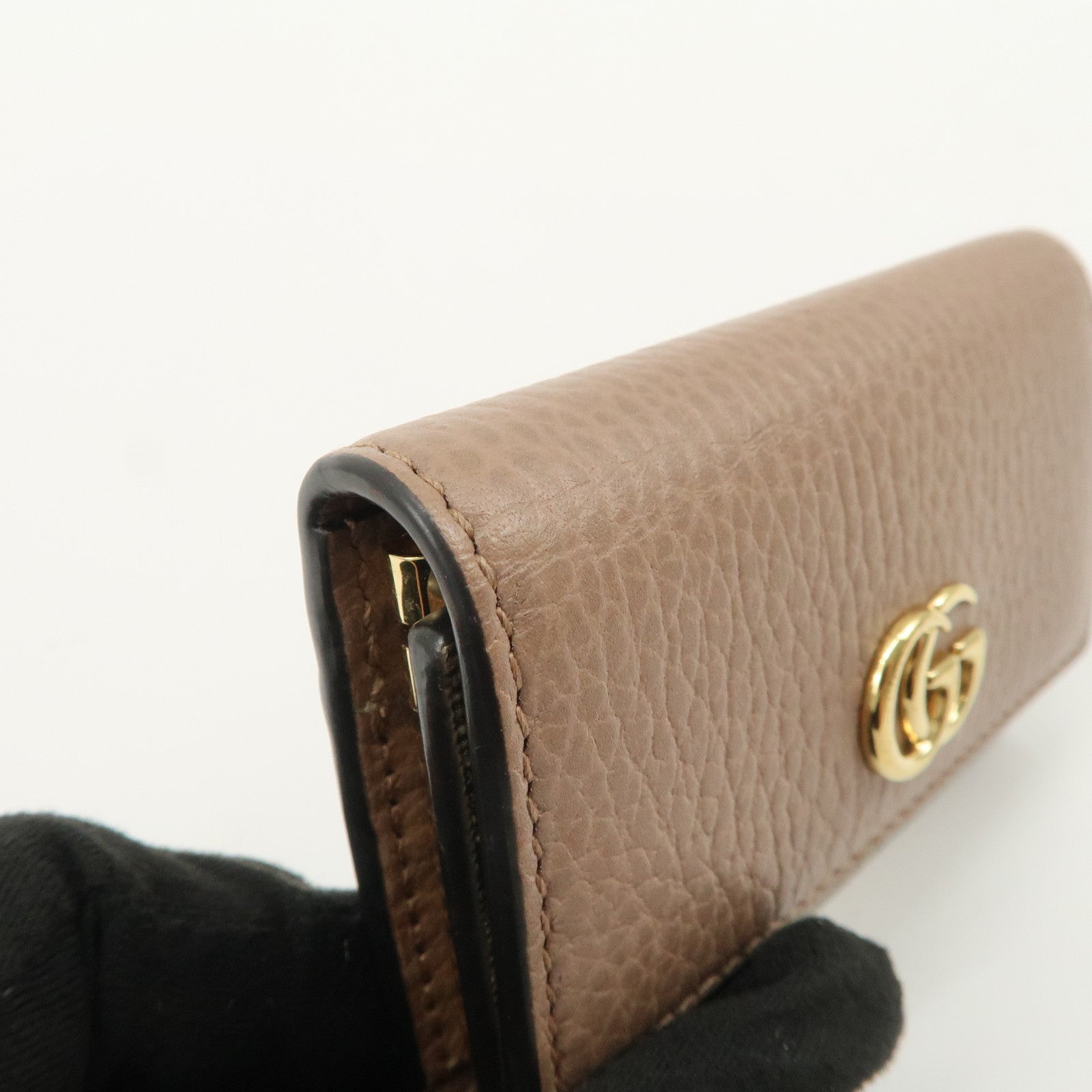 GUCCI GG Marmont GG Supreme 6 Key Case Key Holder Beige 456118