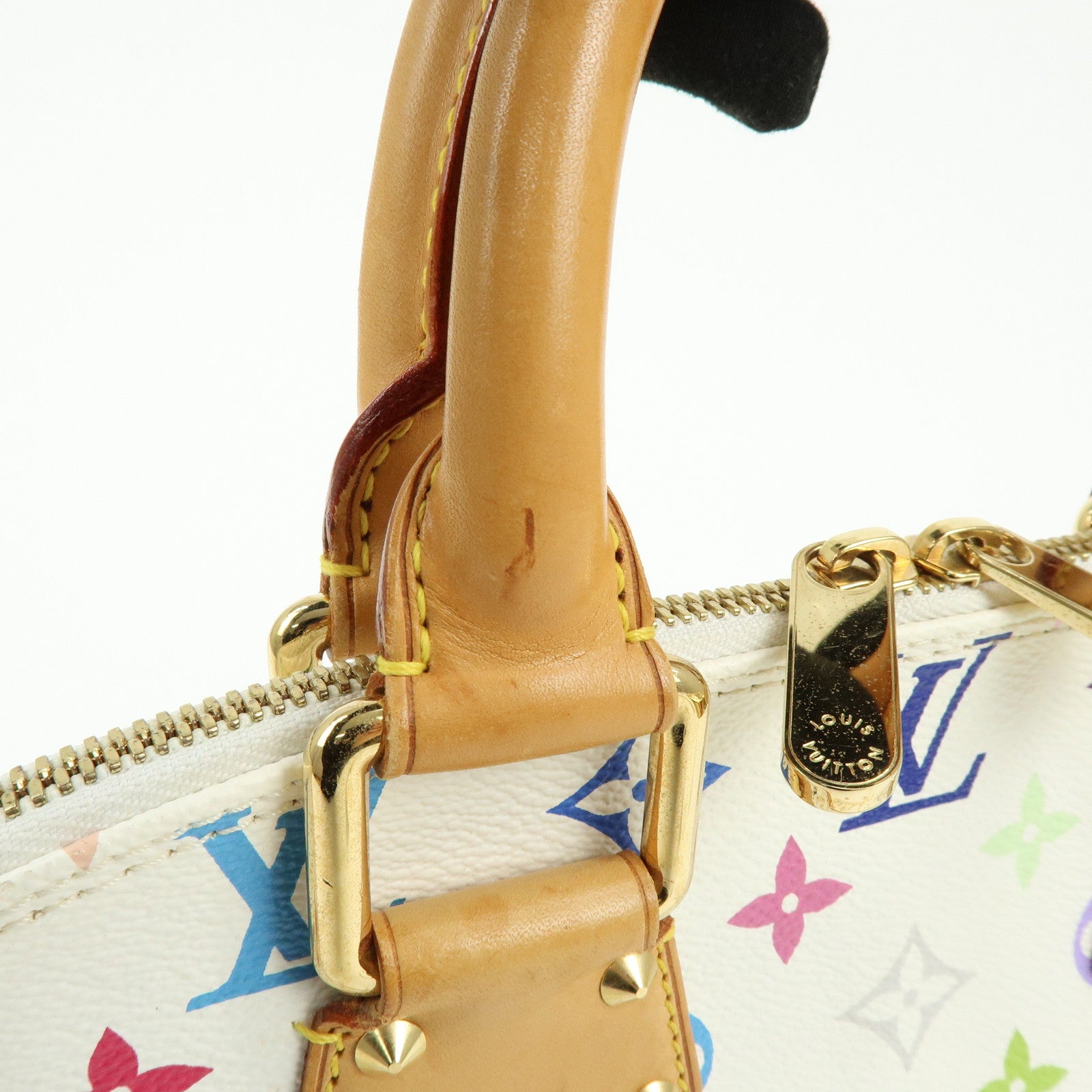 Louis Vuitton Monogram Multicolor Alma PM Hand Bag Blanc M92647