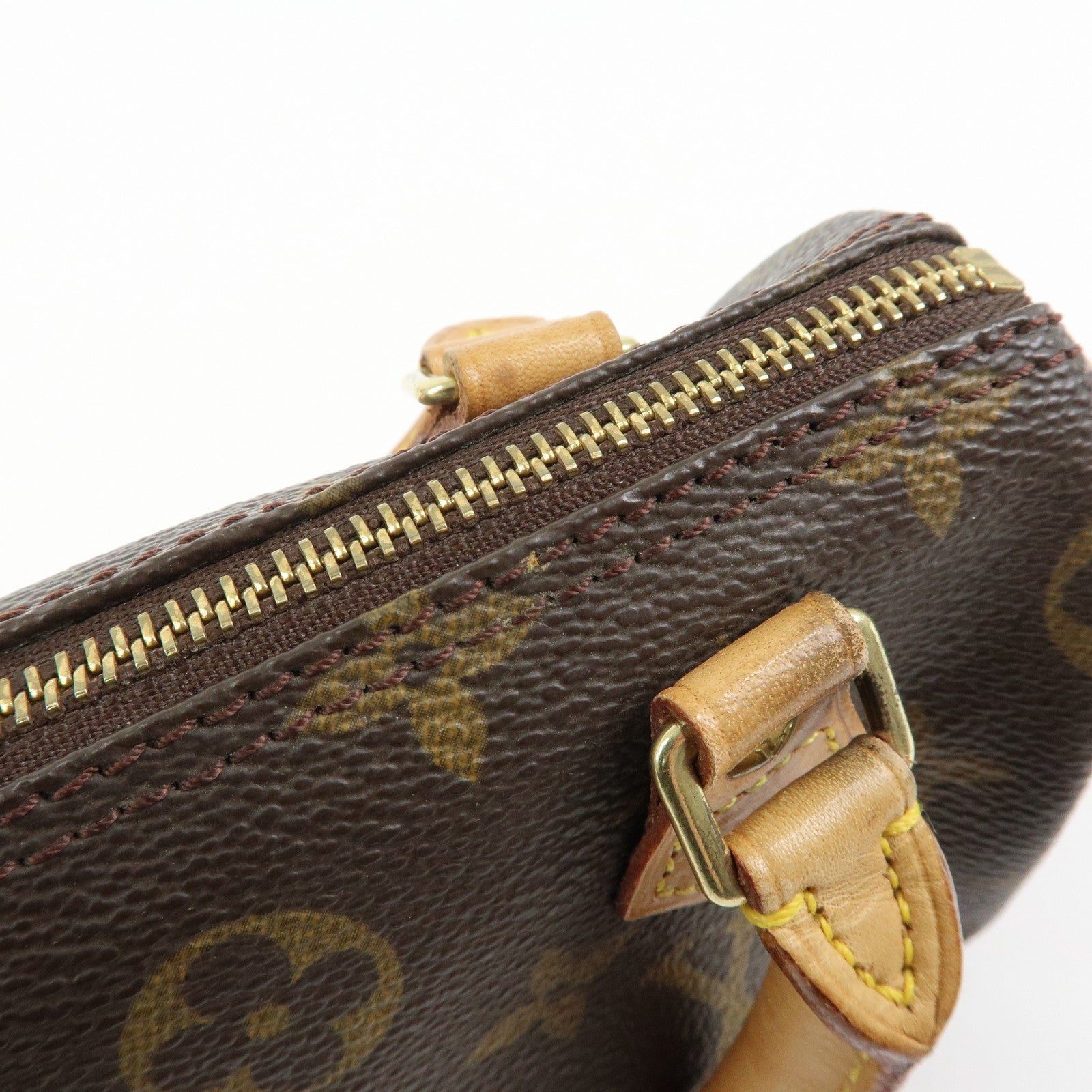 Louis Vuitton Monogram Mini Speedy Hand Shoulder Bag Brown M41534