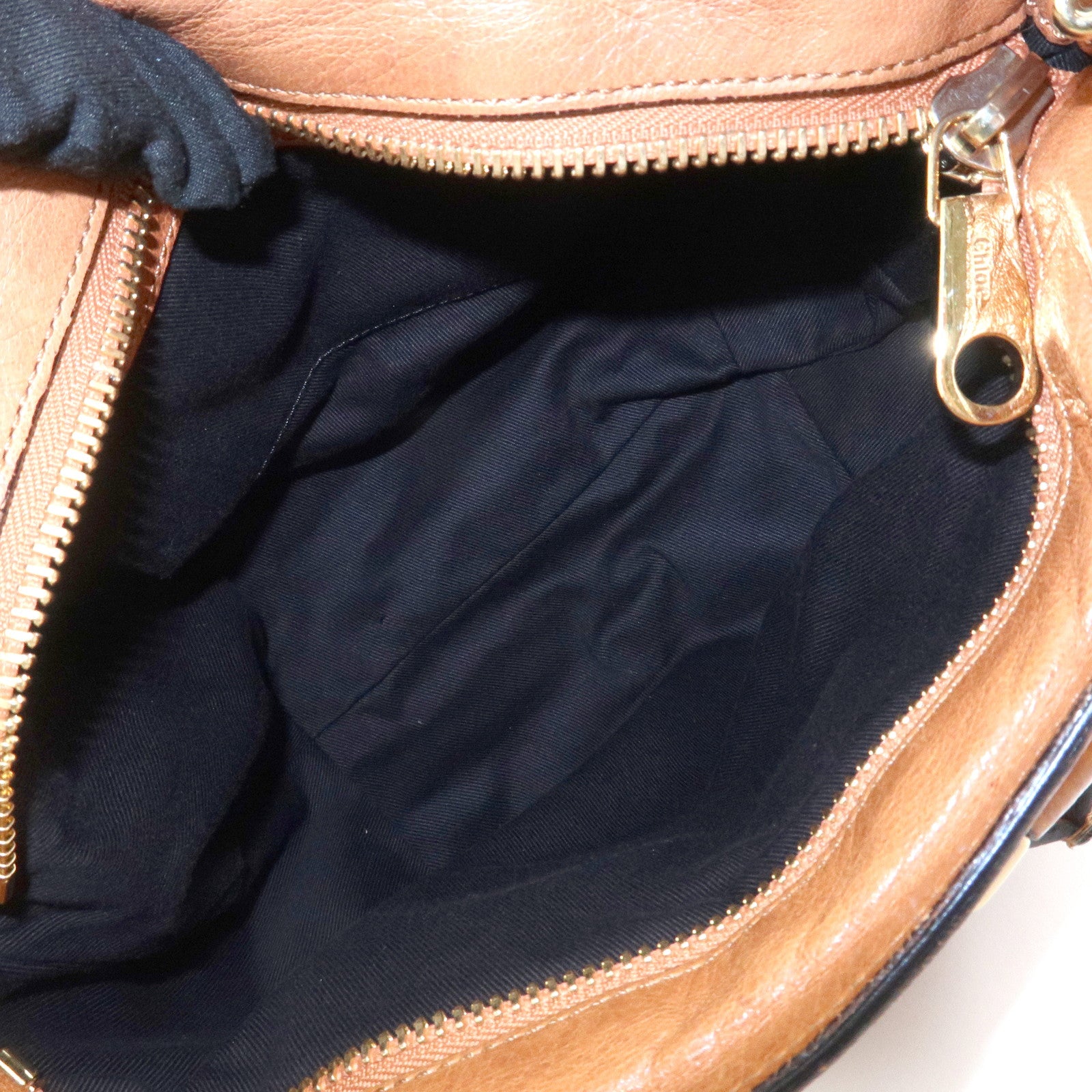 Chloe Ethel Leather 2Way Bag Hand Bag Shoulder Bag Brown