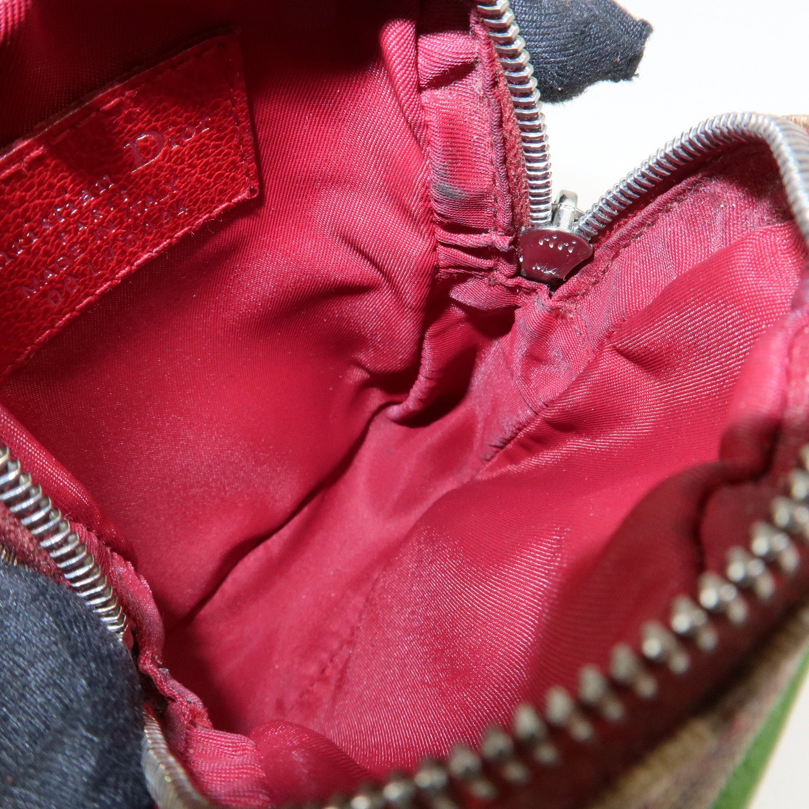 Christian Dior Rasta Trotter PVC Leather Pouch Cosmetic Pouch Brown